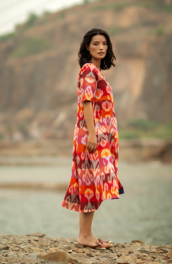 Cinnabar Panelled Dress