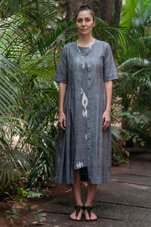 Gray Chambray Maxi Dress