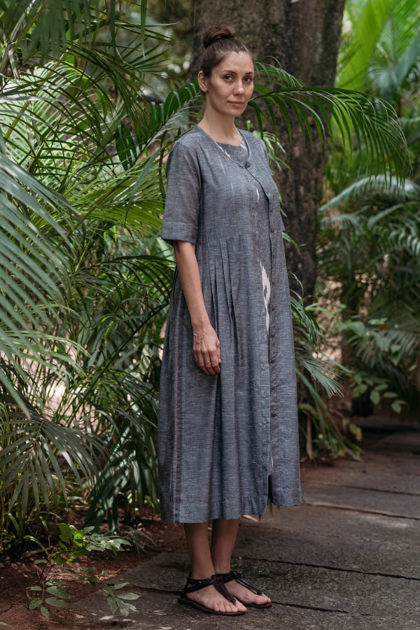 Gray Chambray Maxi Dress