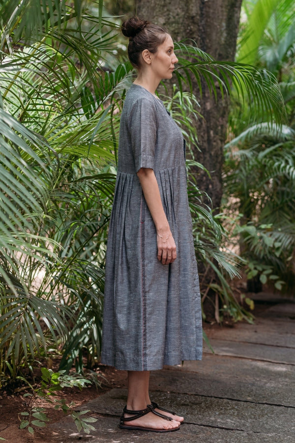Gray Chambray Maxi Dress