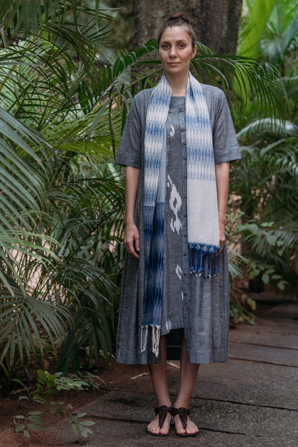 Gray Chambray Maxi Dress