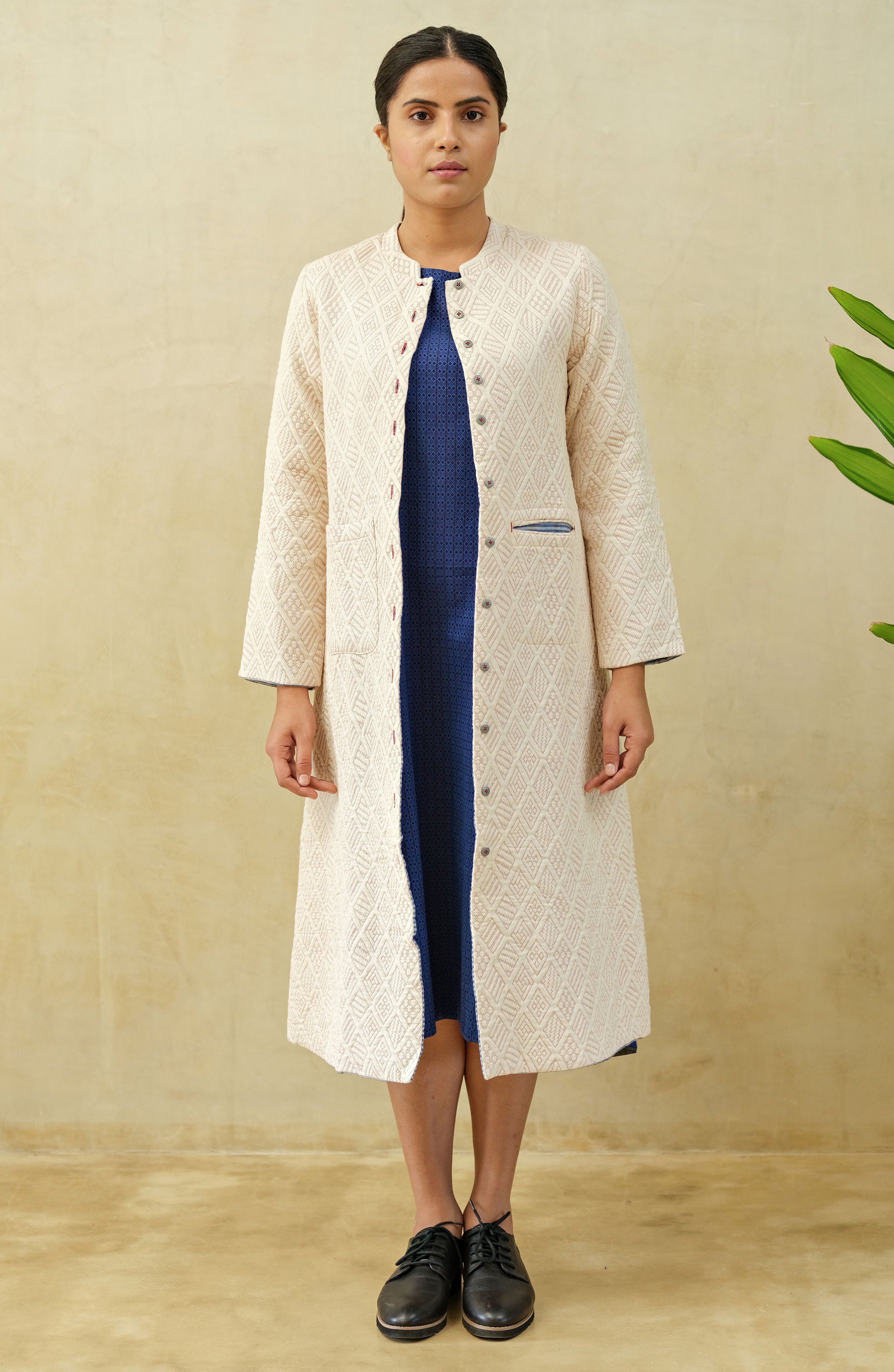 Red Frost Reversible Long Jacket