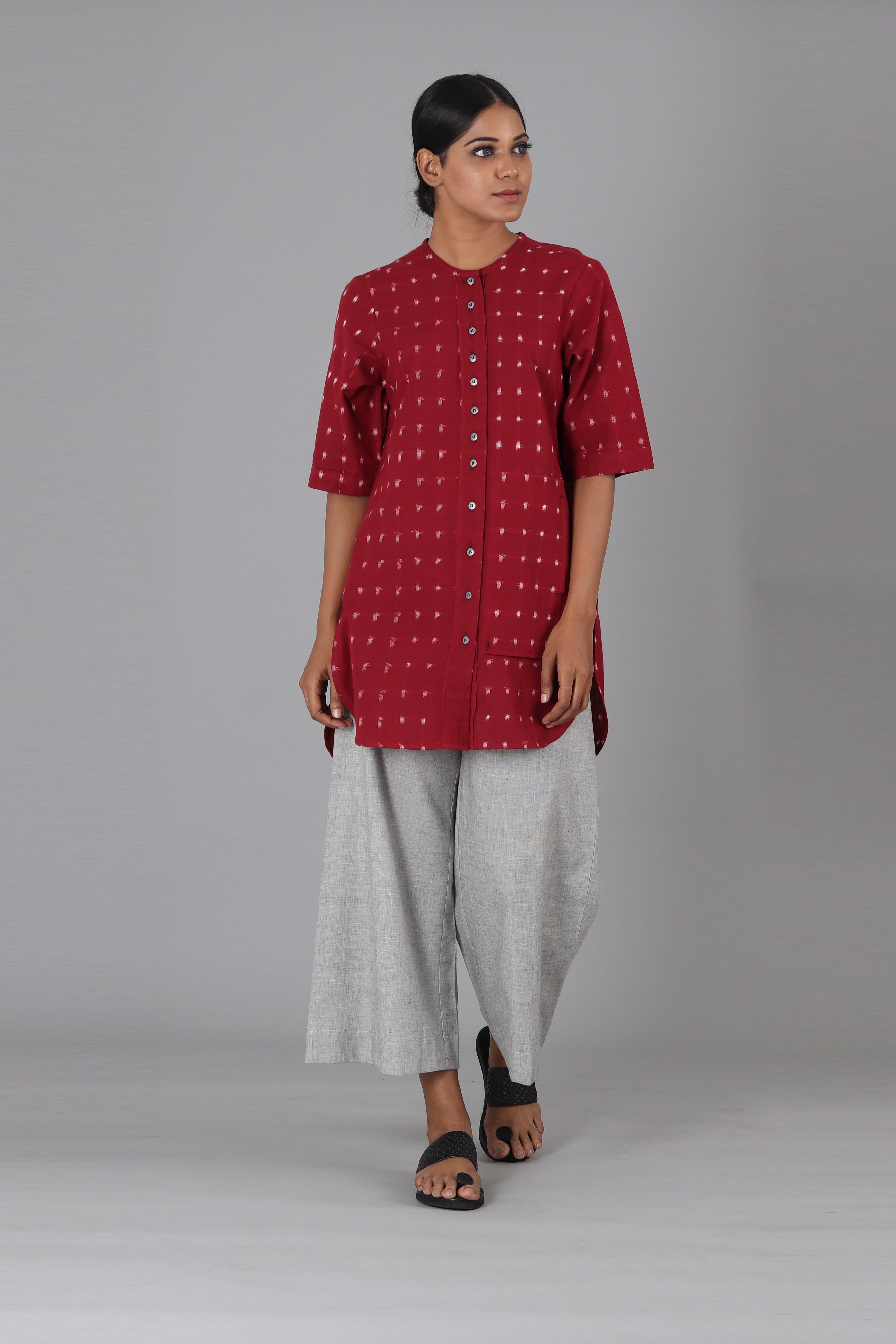 Red Box Tunic Top