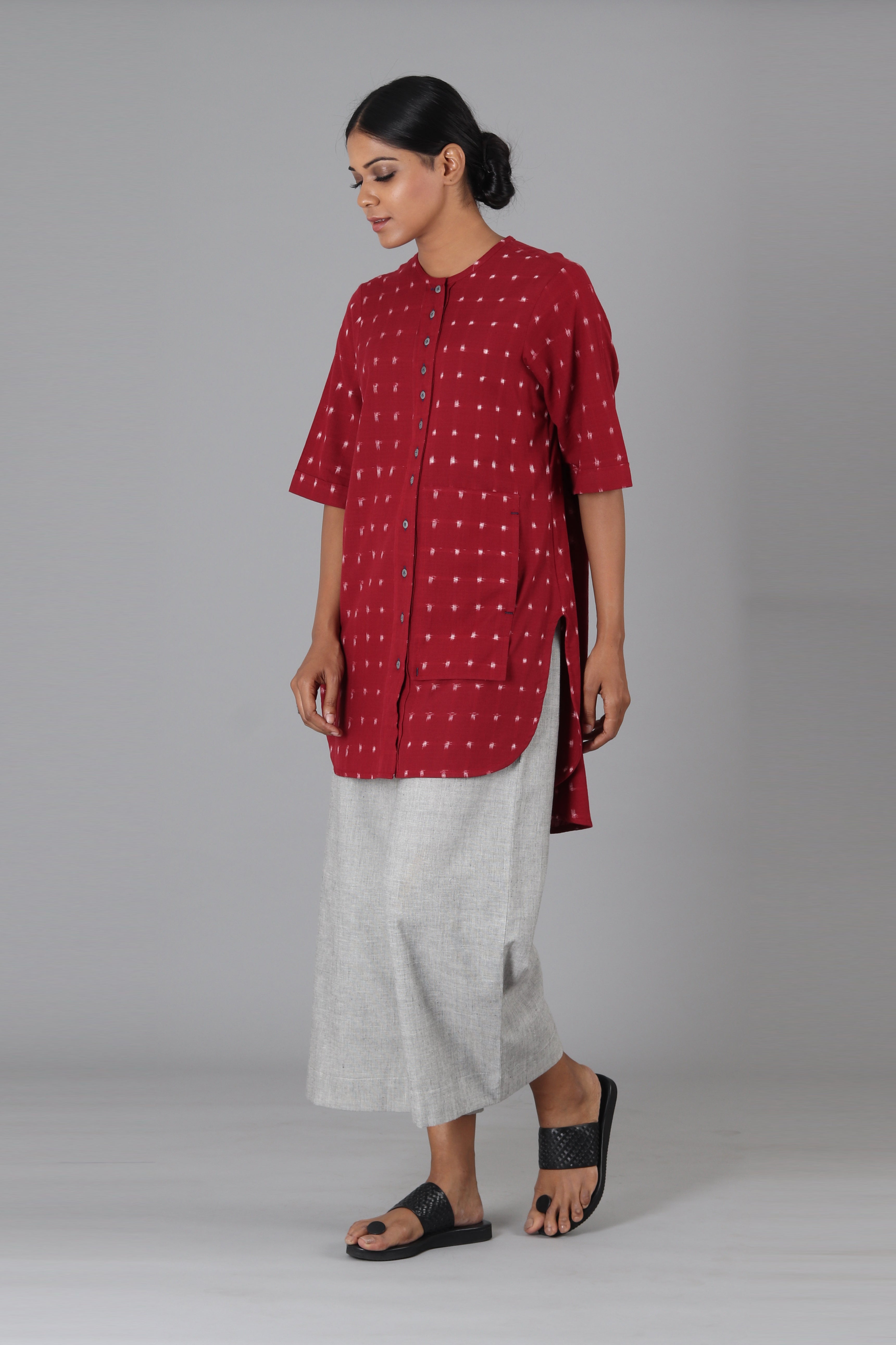 Red Box Tunic Top