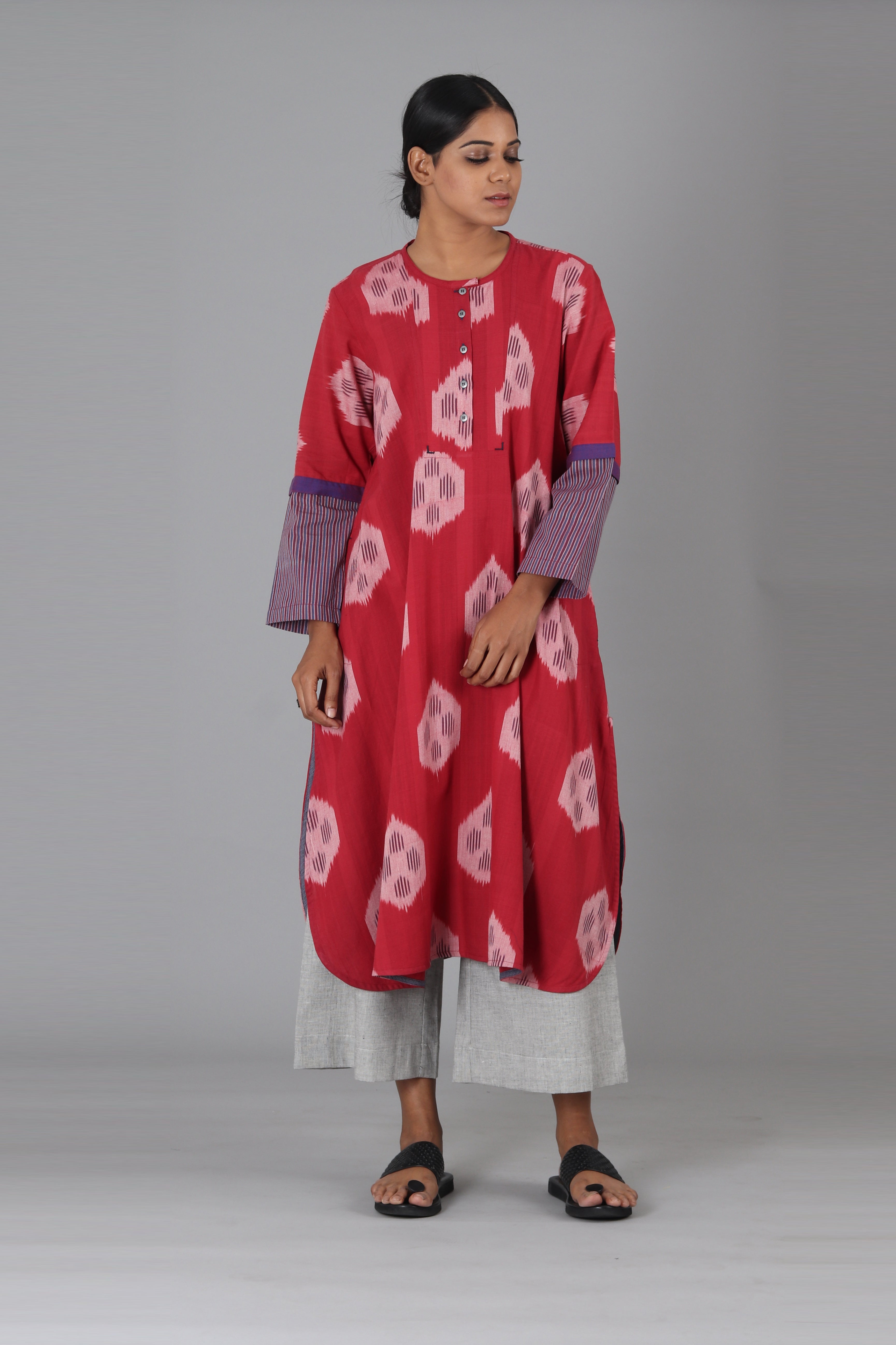 Red Circle Long Kurta