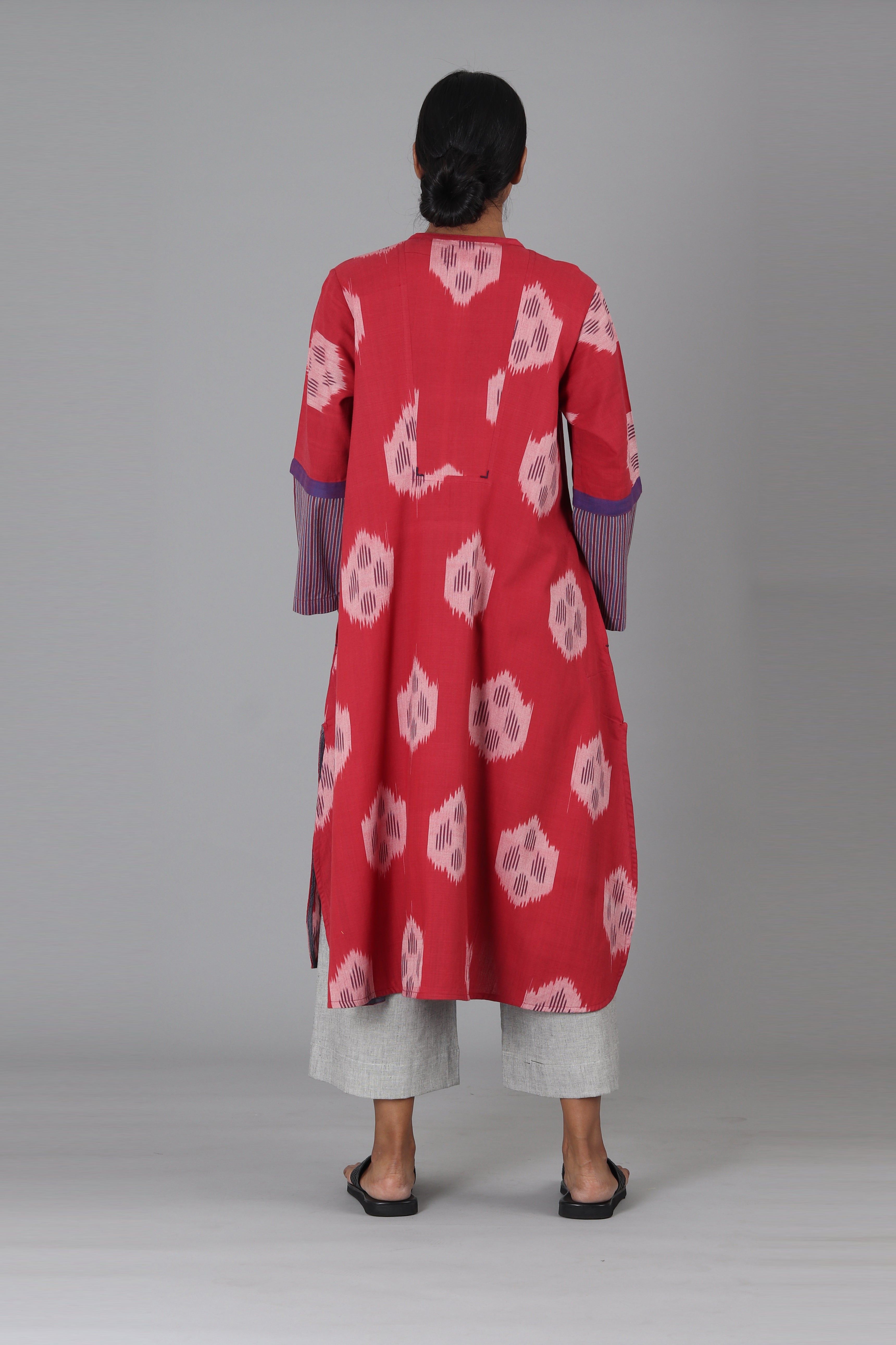 Red Circle Long Kurta