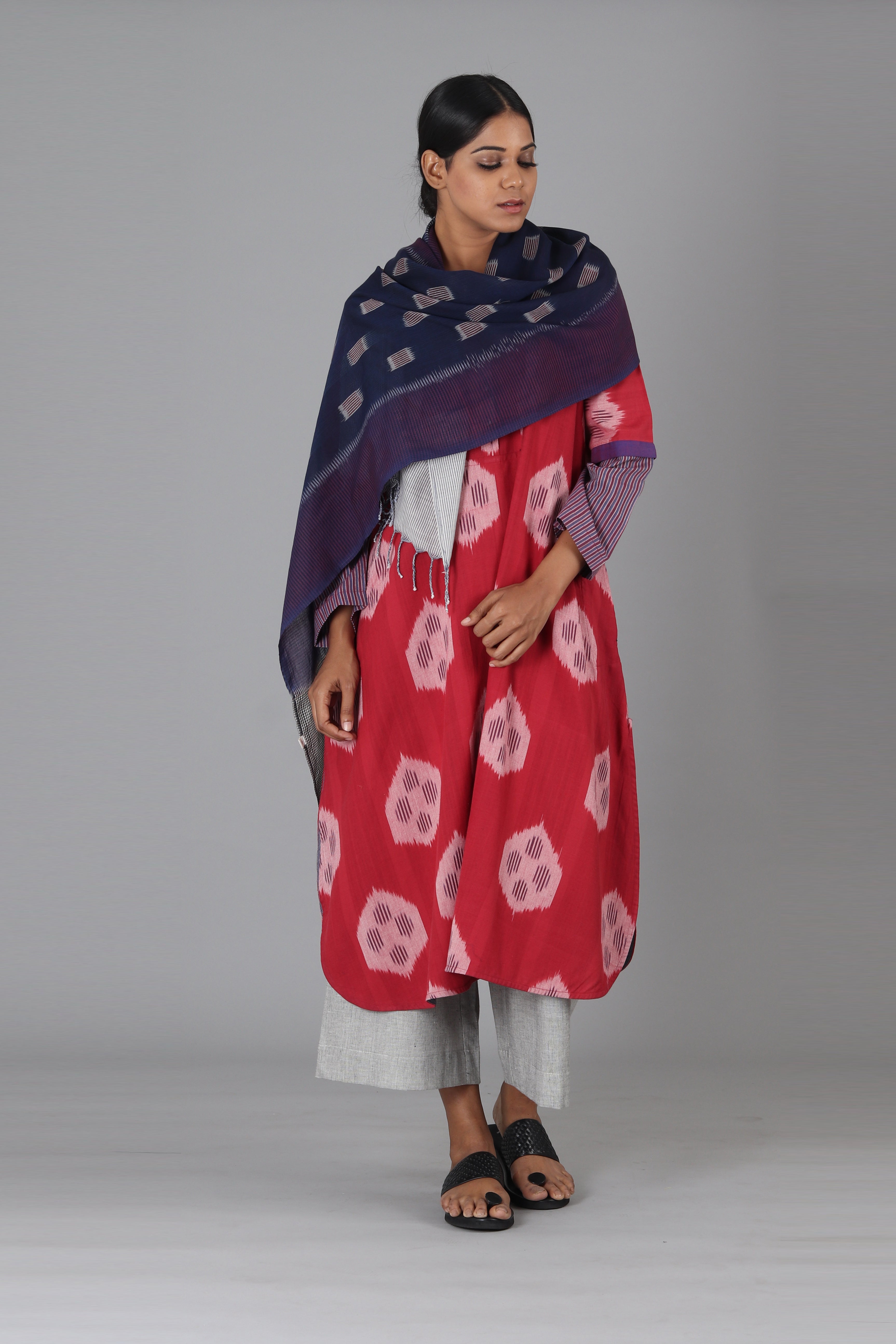 Red Circle Long Kurta