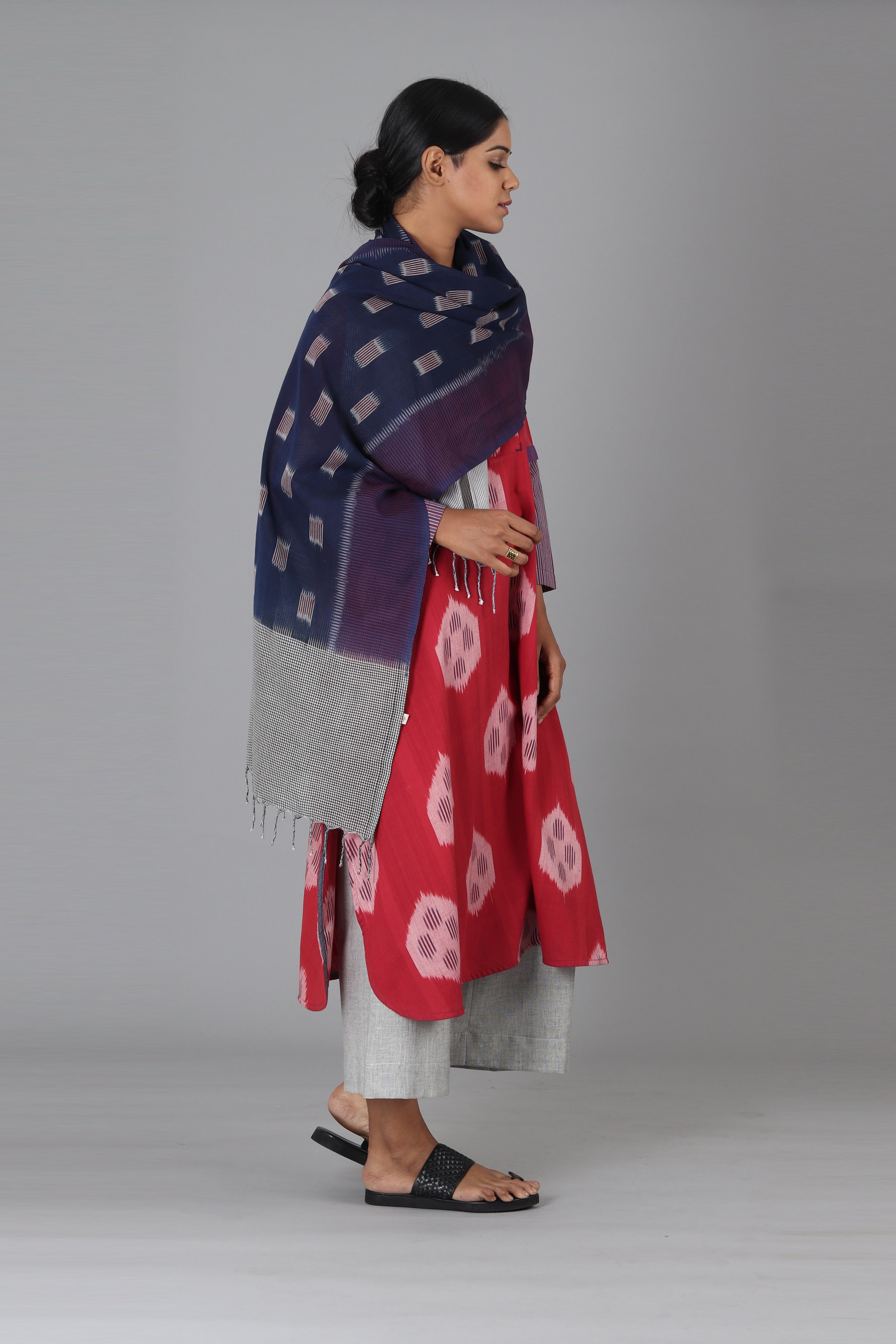 Red Circle Long Kurta