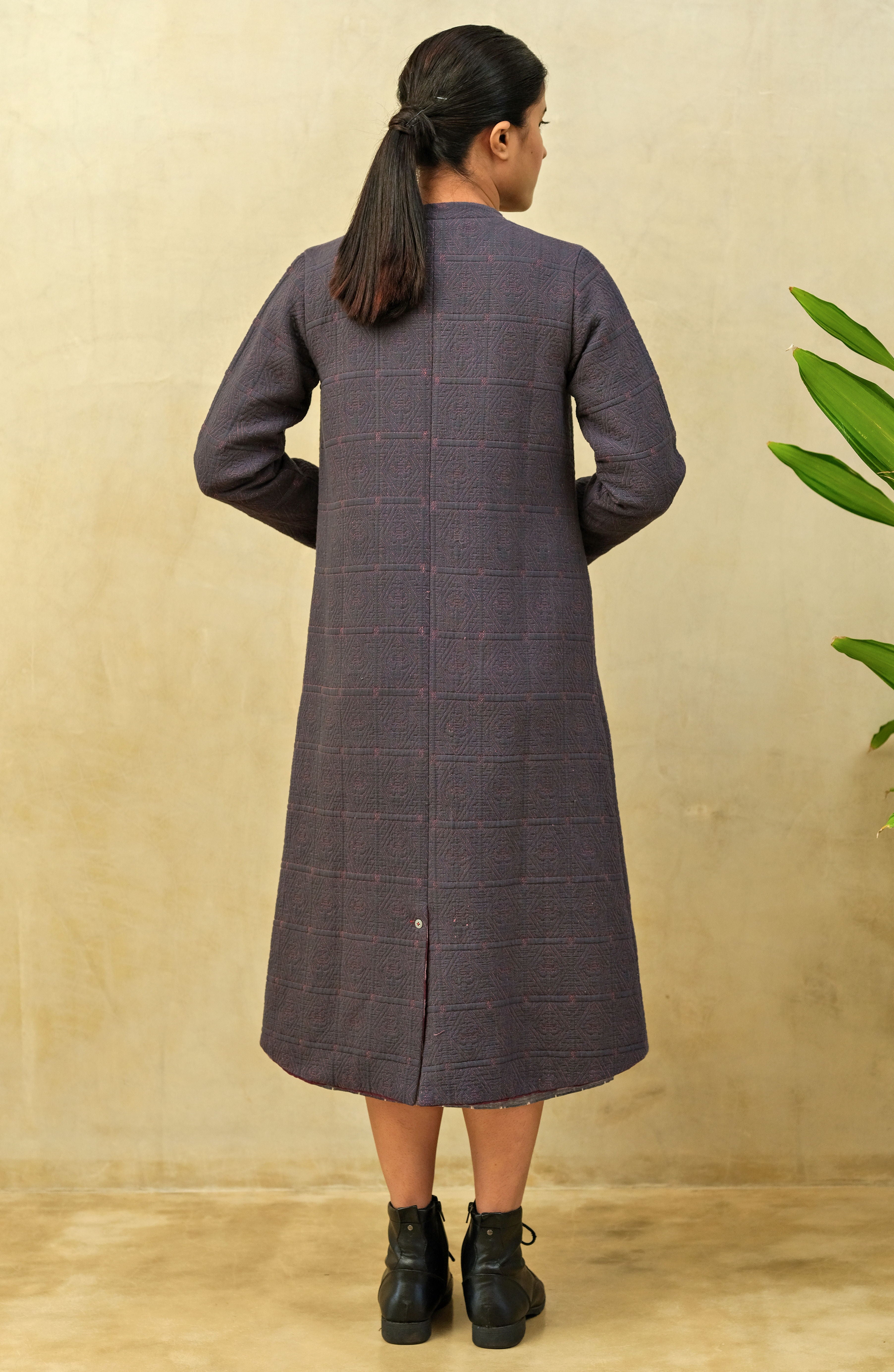 Red Freeze Reversible Long Jacket