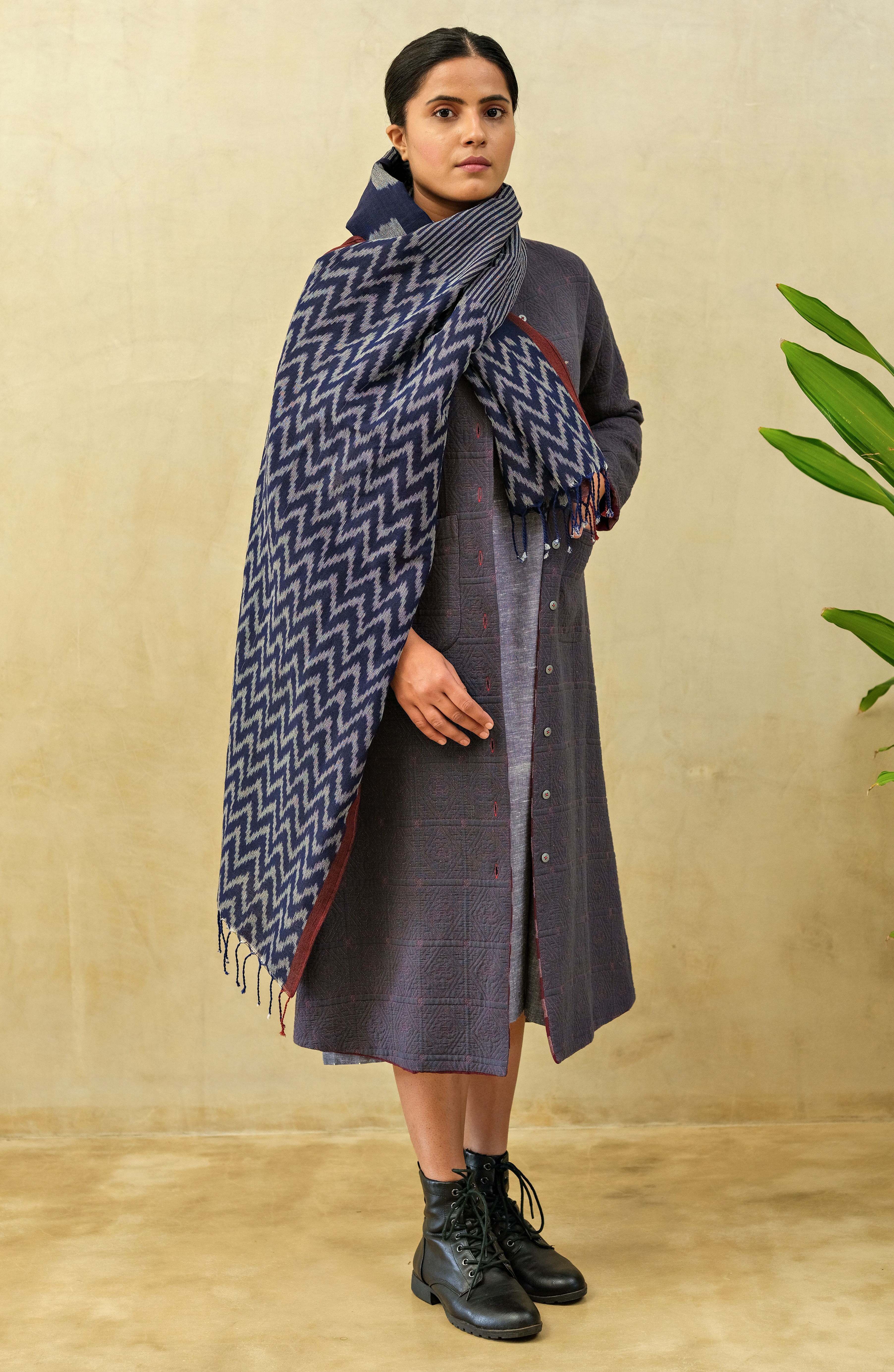 Red Freeze Reversible Long Jacket