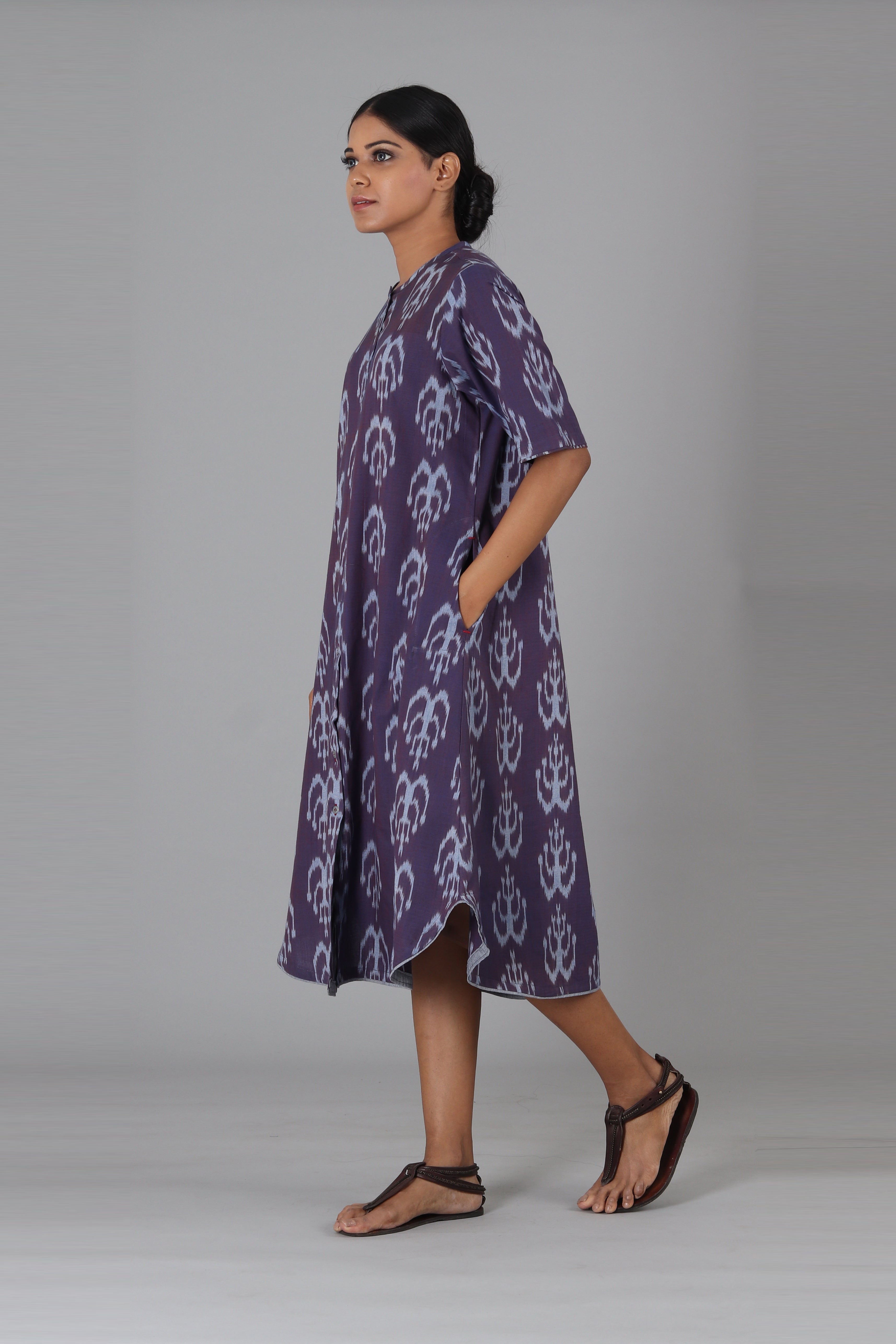 Brown Fountain Open Long Jacket