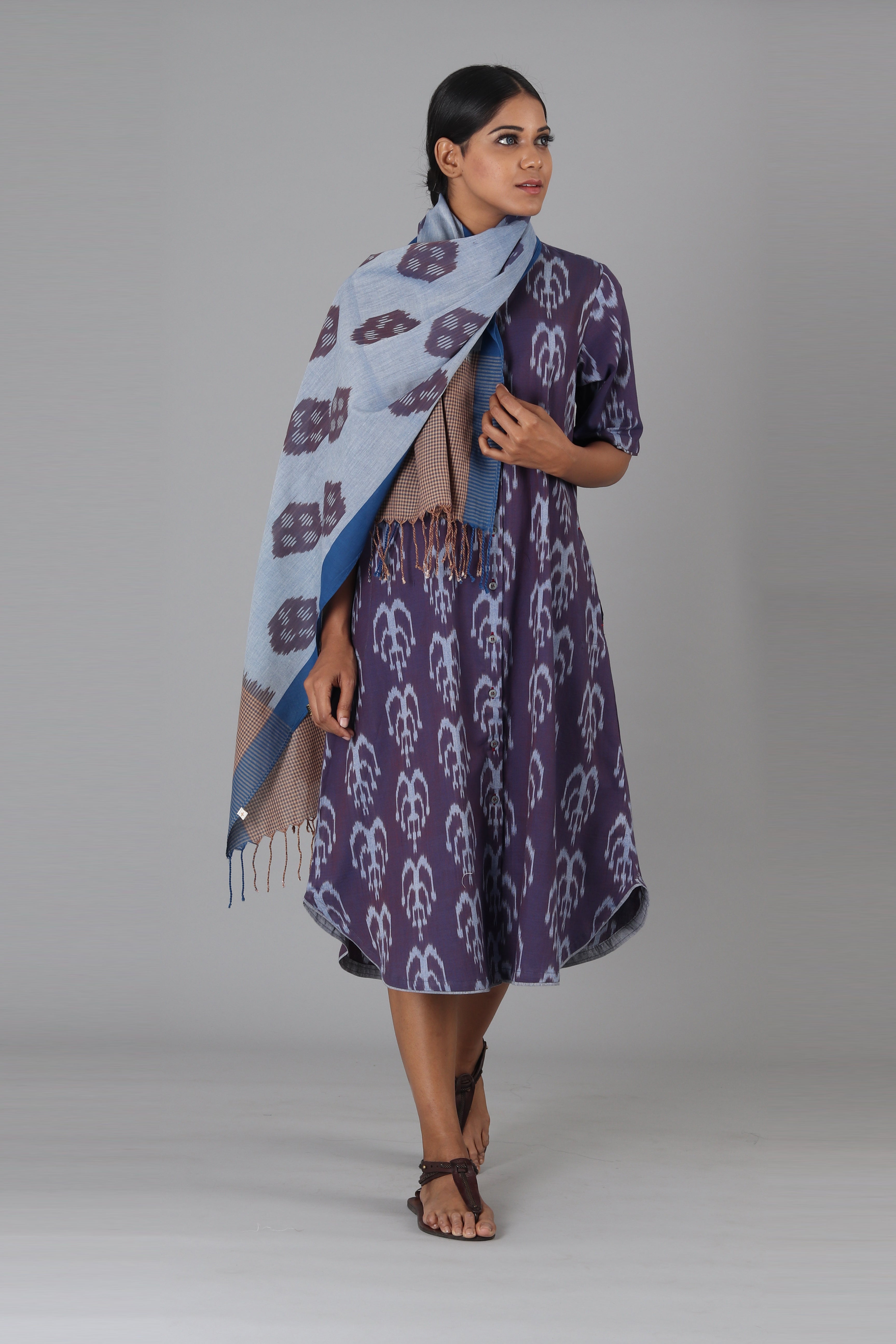 Brown Fountain Open Long Jacket