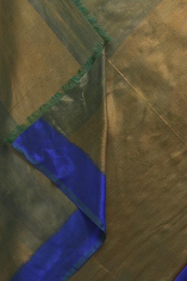 White Uzbek Border Silk Saree