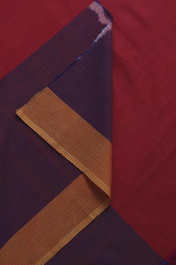 Purple Red Ikat Cotton Saree