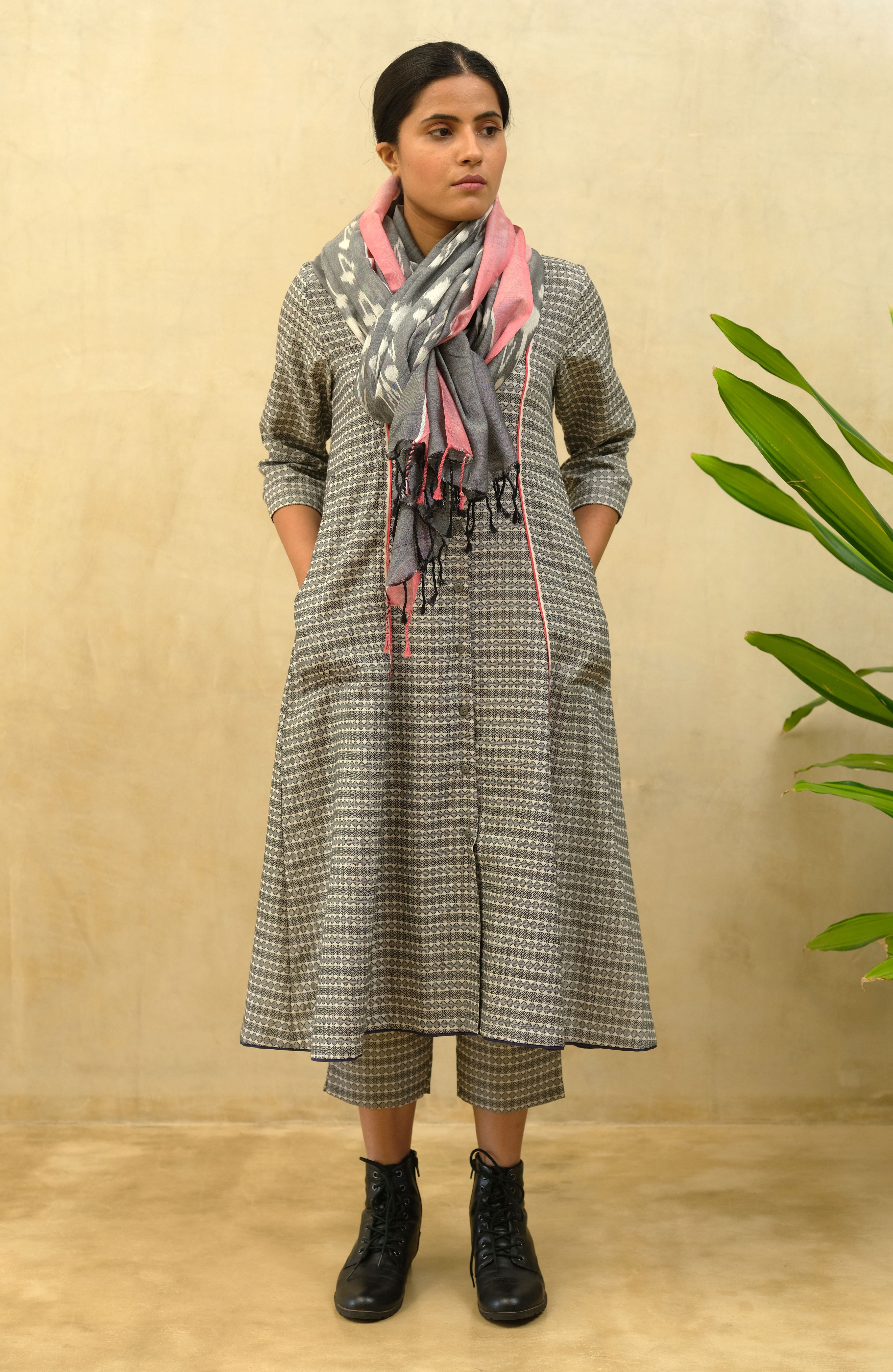 Iced Glaze Button Down Dress