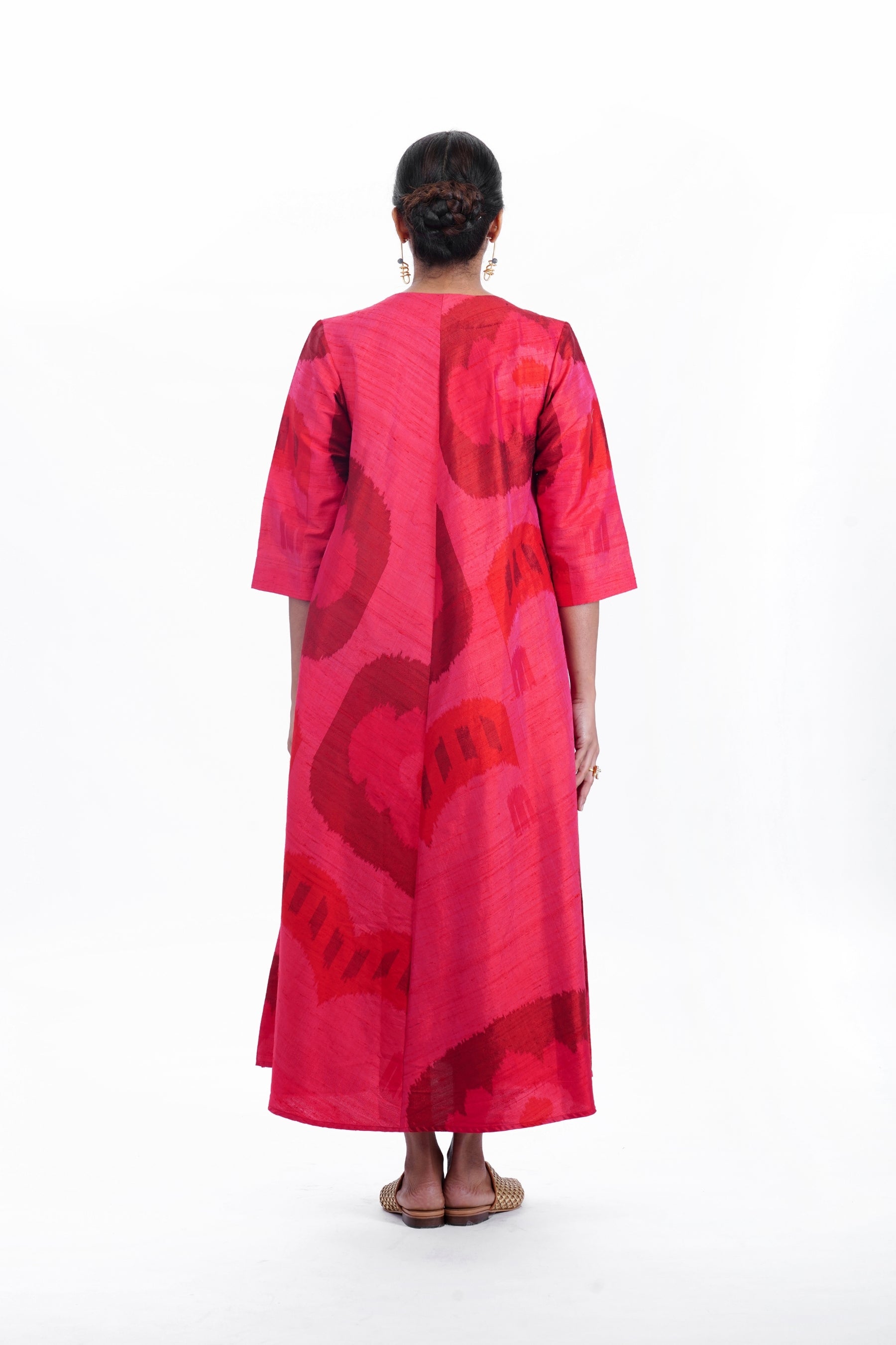 GULAAB BIAS BUTTON DRESS