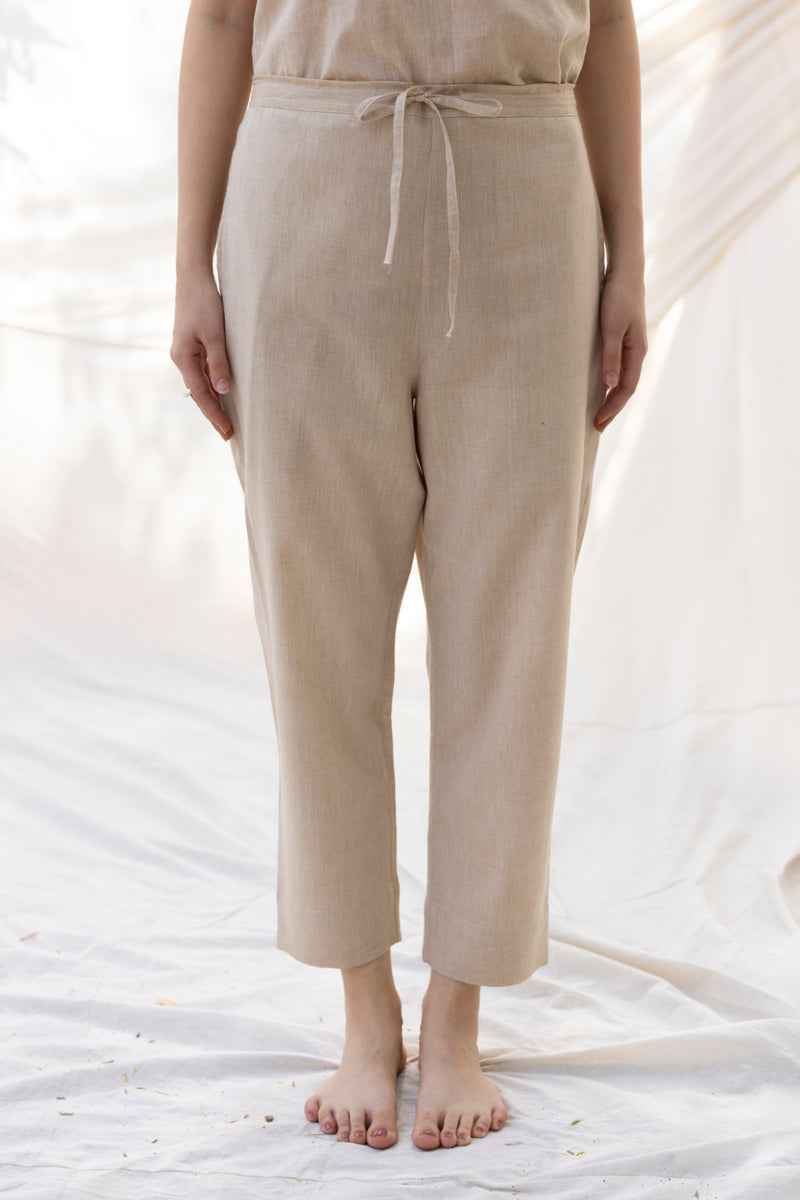 BEIGE STRAIGHT PANTS