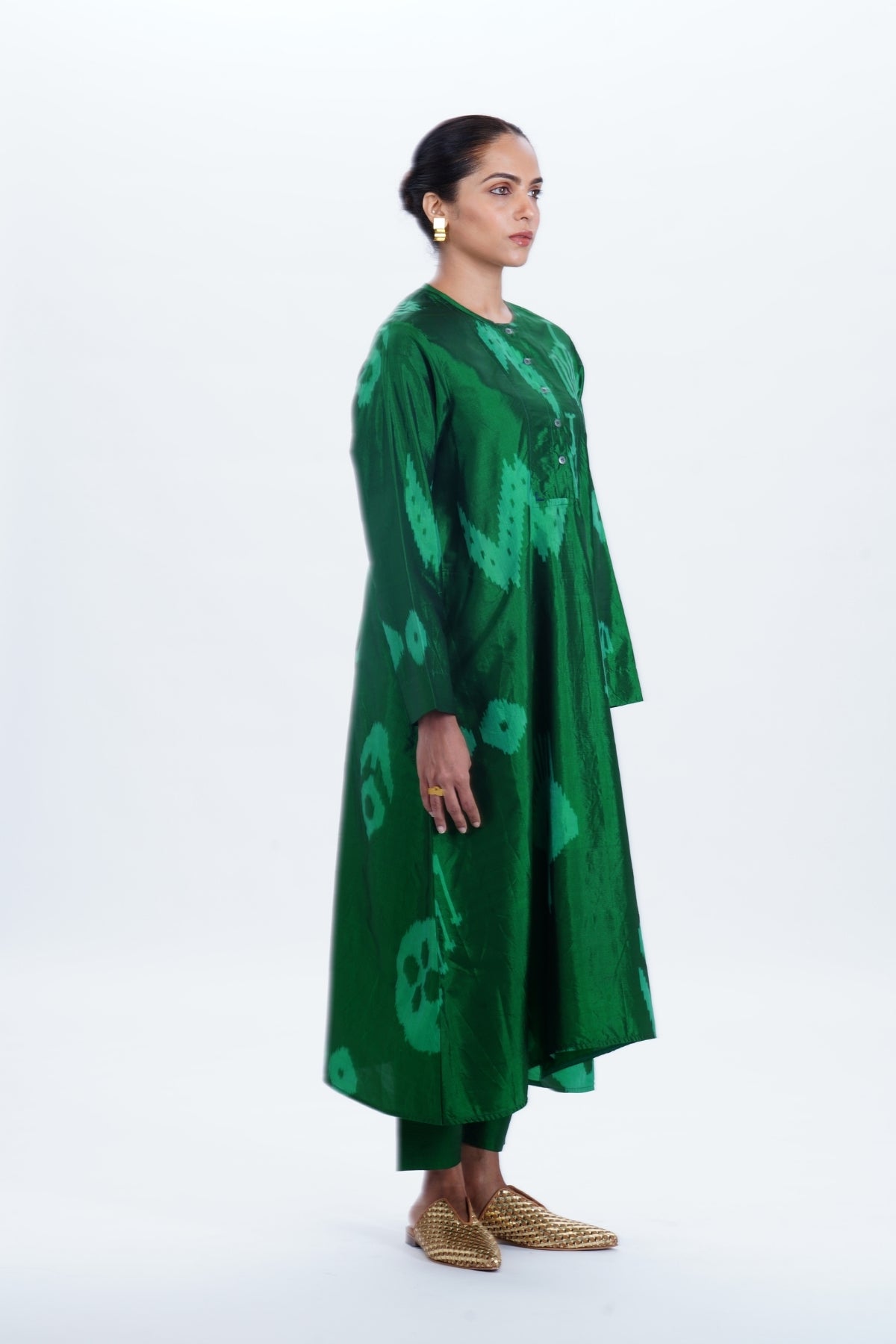 EMERALD YOKE DRESS