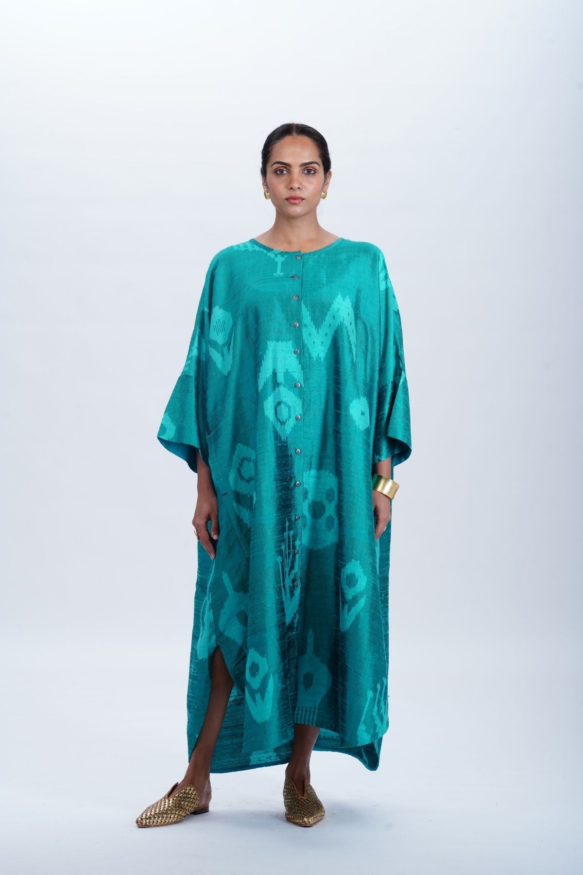 TURQUOISE KAFTAN DRESS