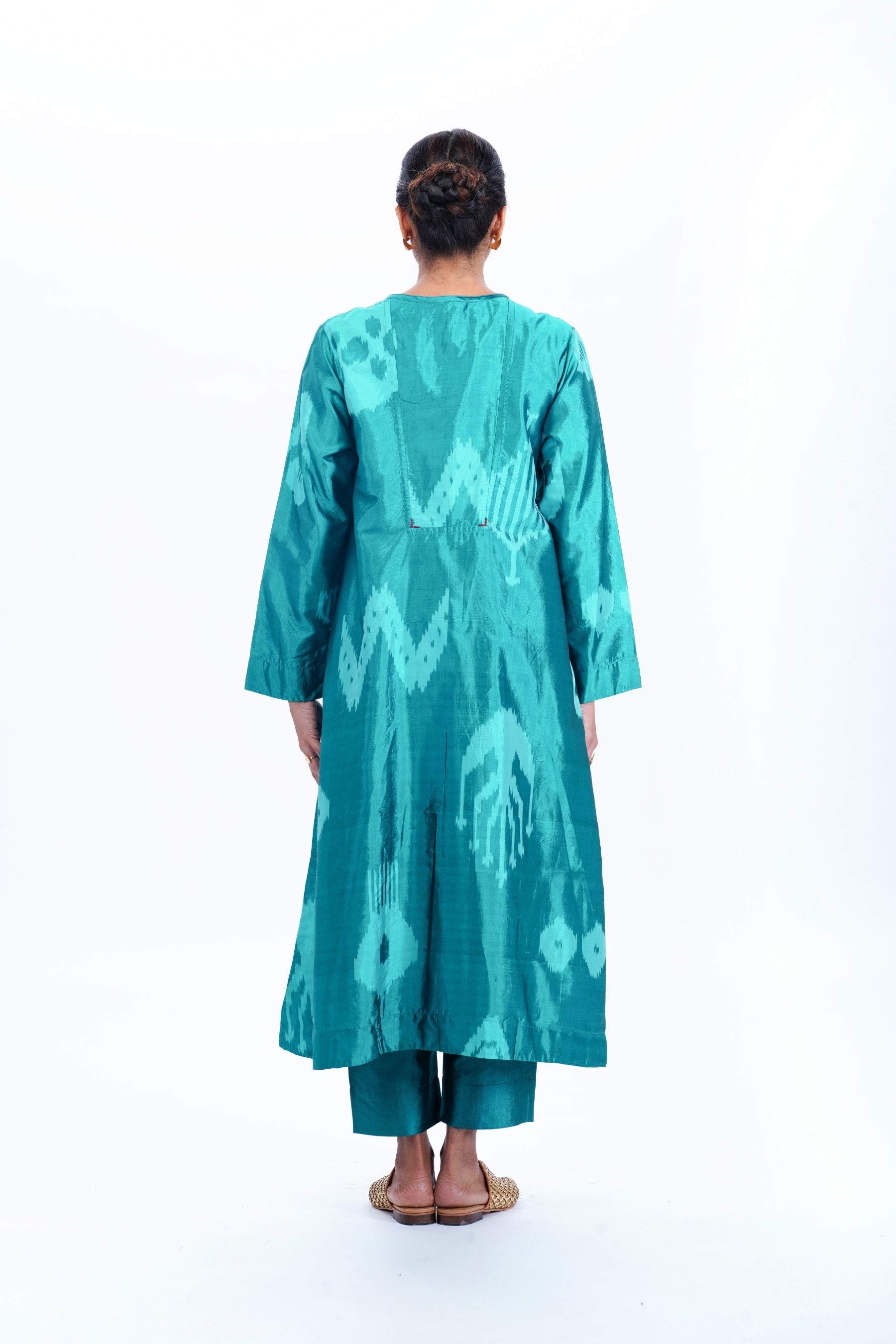 TURQUOISE YOKE KURTA CO-ORD