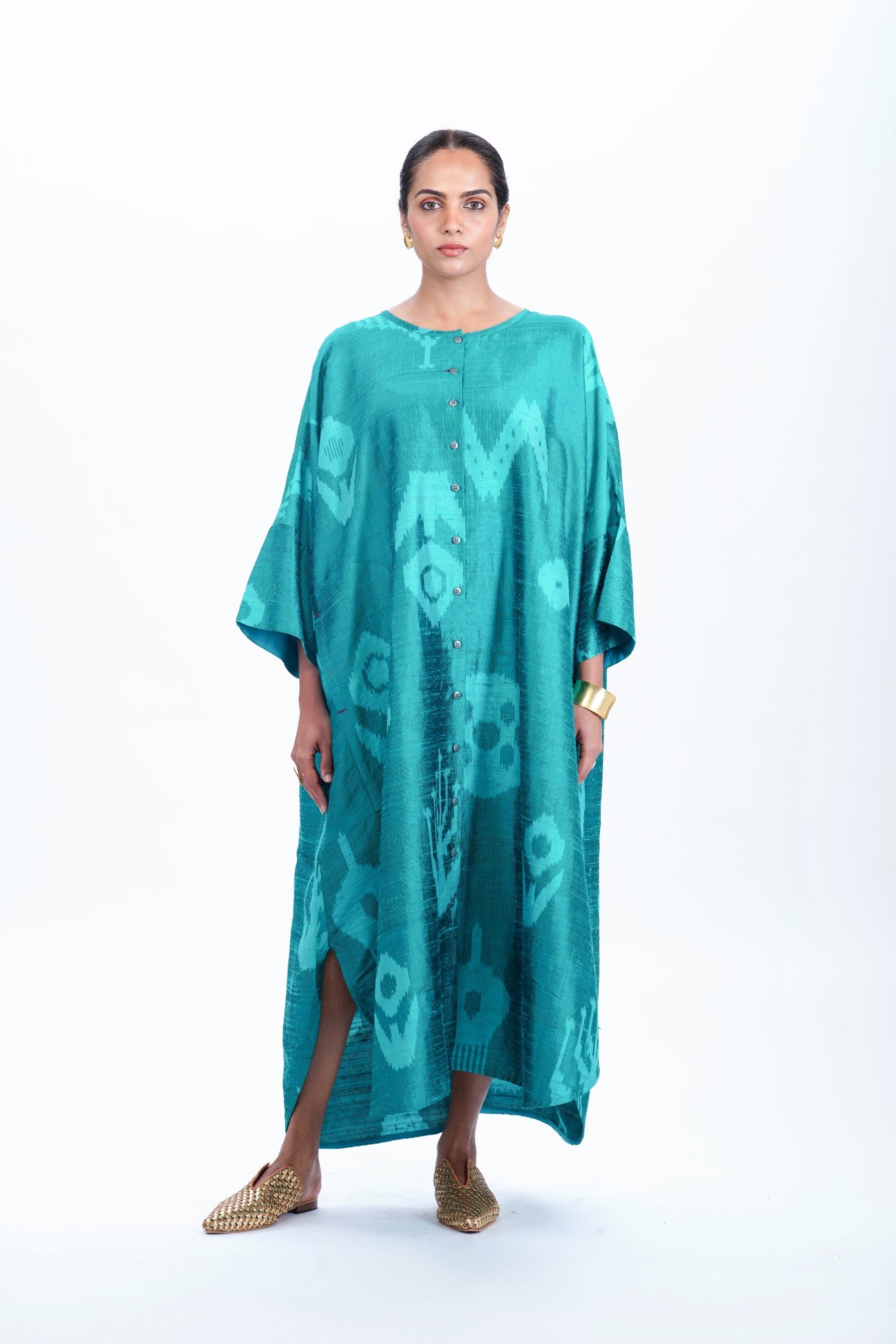 TURQUOISE KAFTAN DRESS