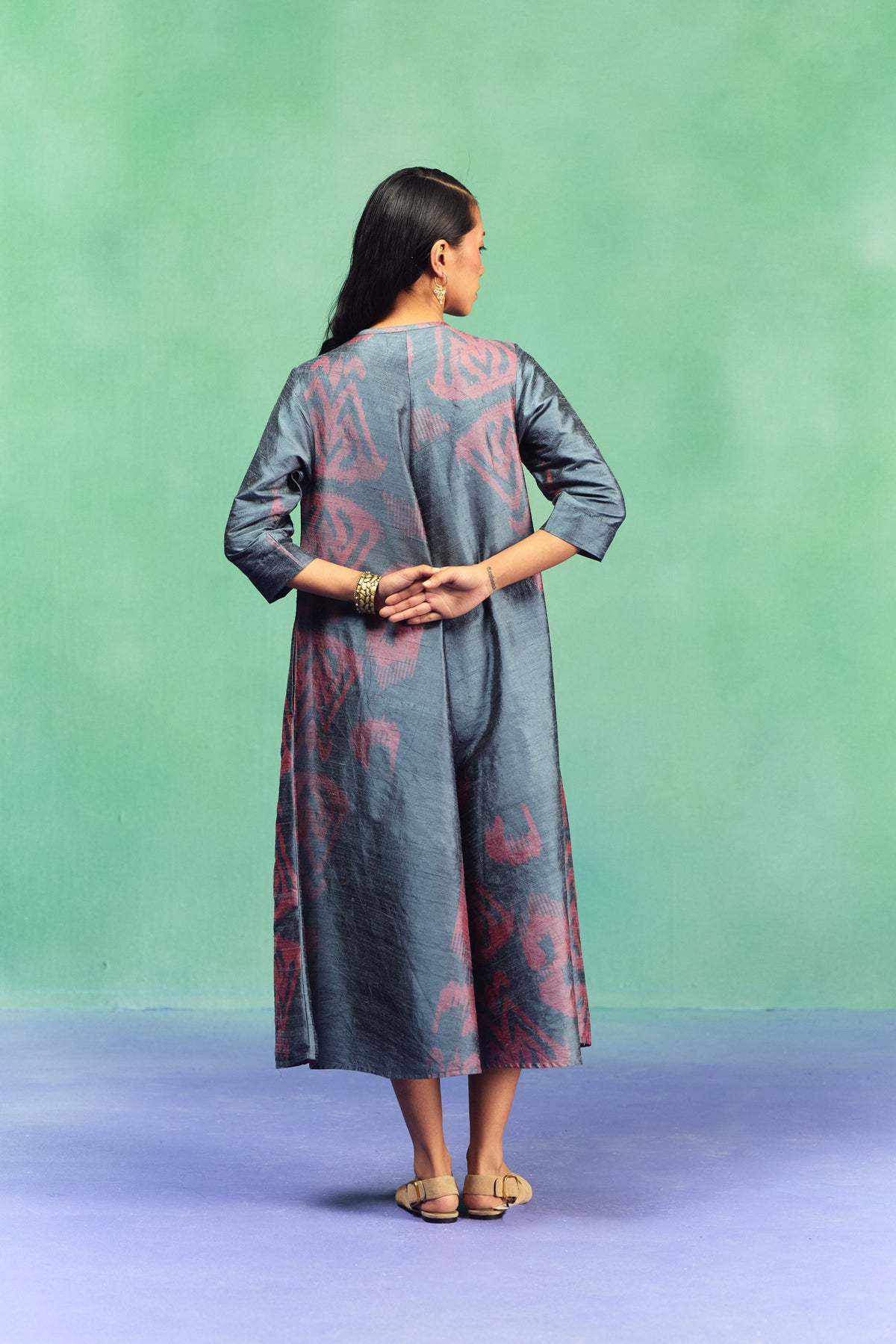 ASSEMBLY BIAS BUTTON DRESS