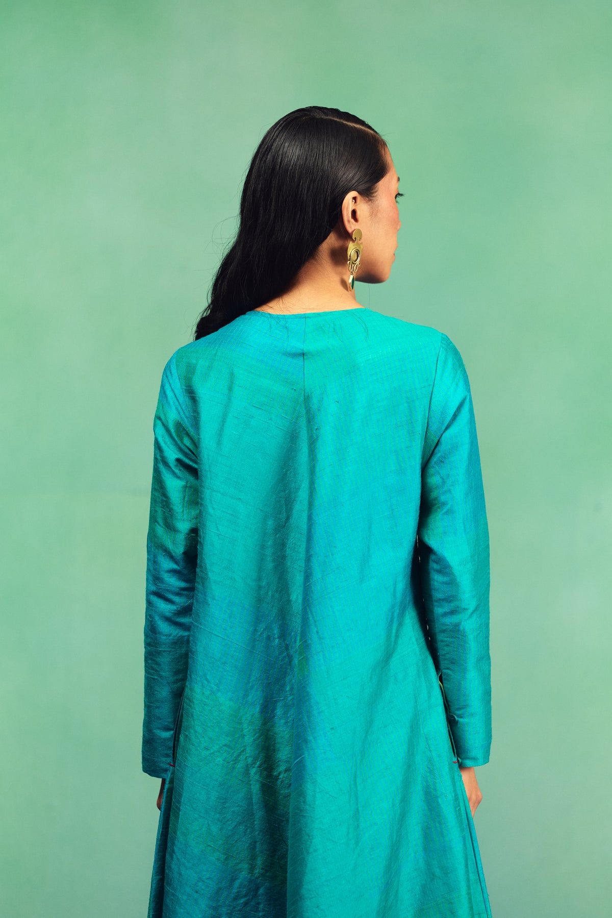 AKASA BIAS BUTTON DRESS