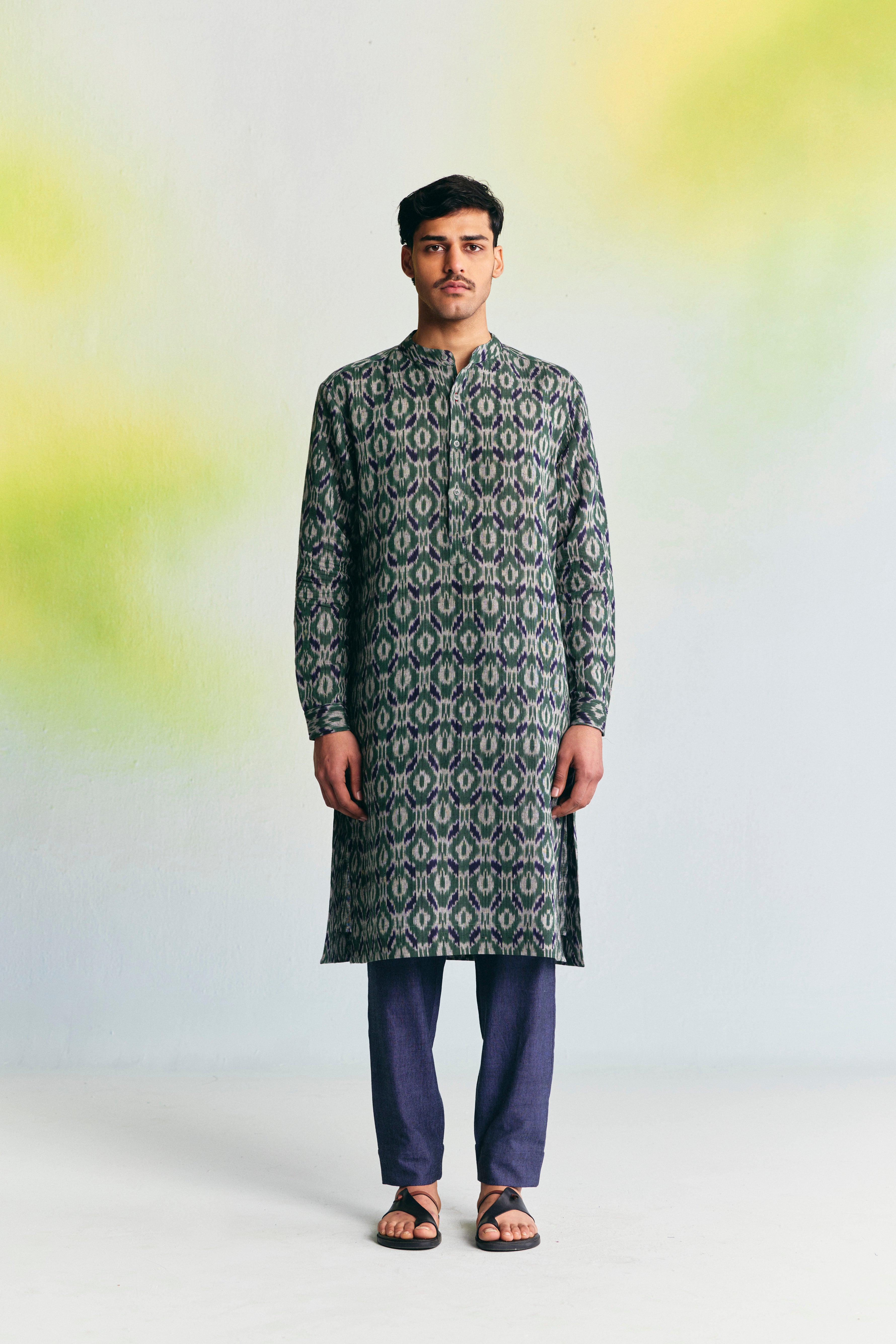 GROVE LINEN SLIM FIT KURTA