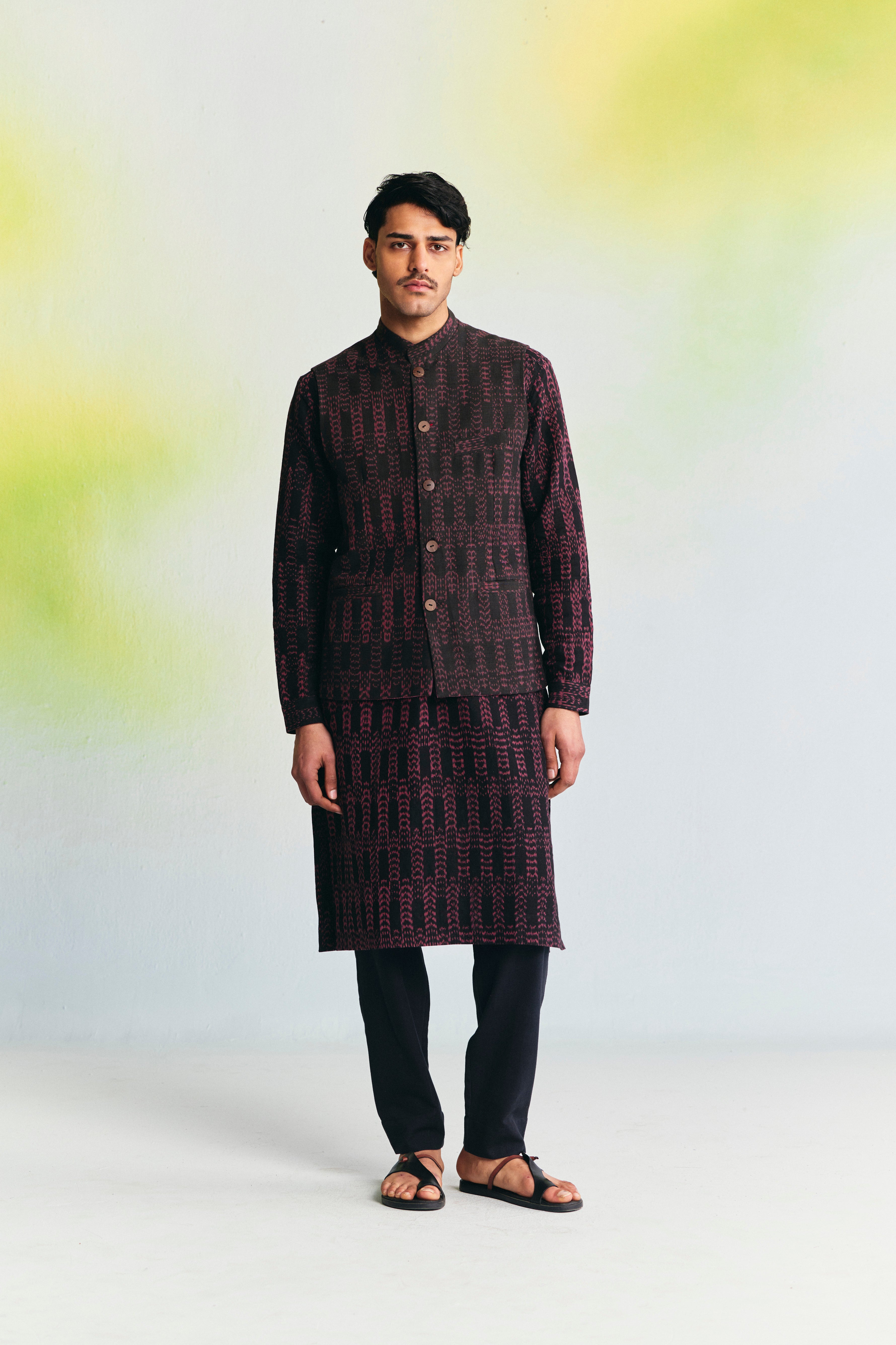 MIRAGE BAND-COLLAR WAIST COAT
