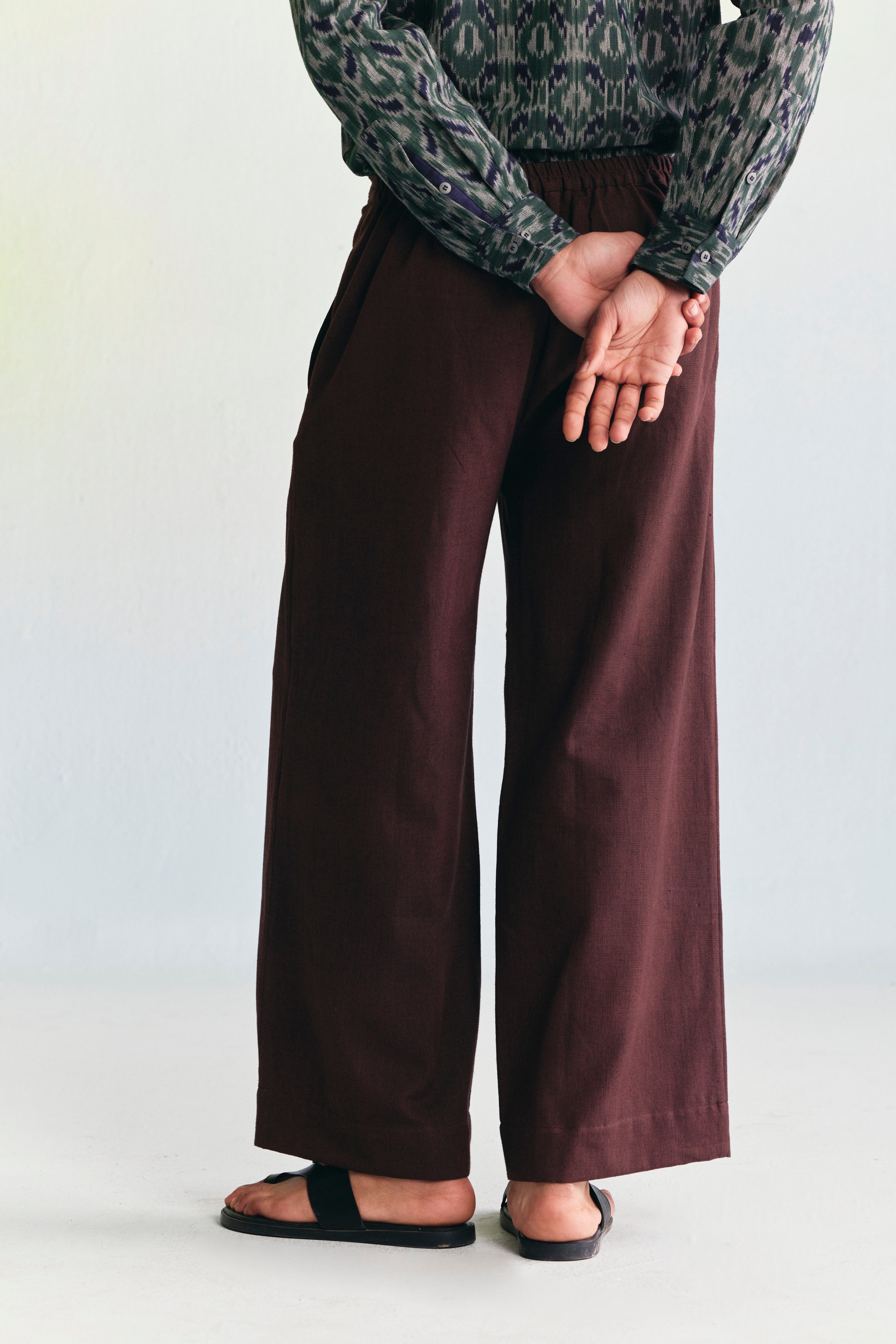 COFFEE WIDELEG TROUSER