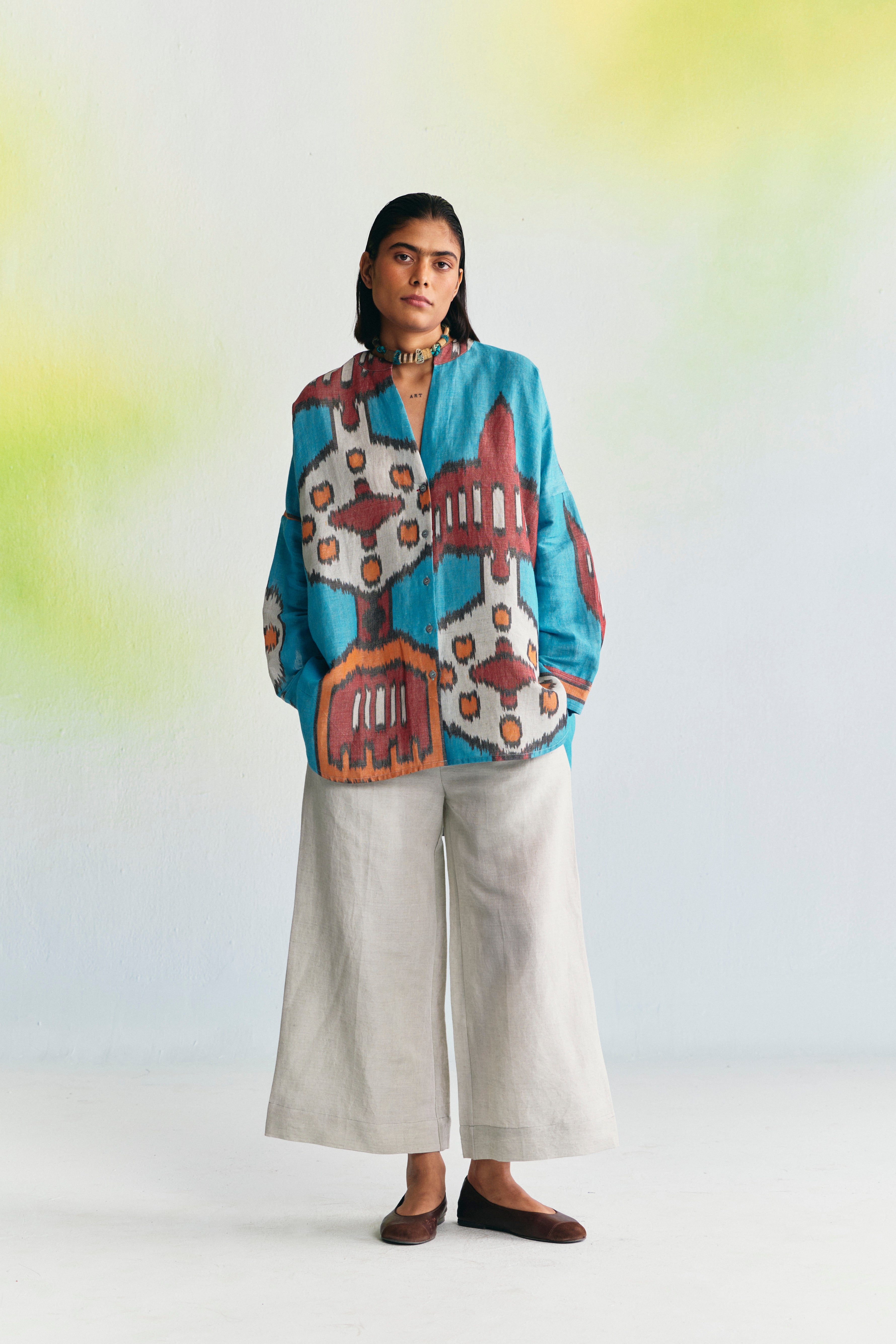 CLAY LINEN RELAXED SHIRT CO-ORD