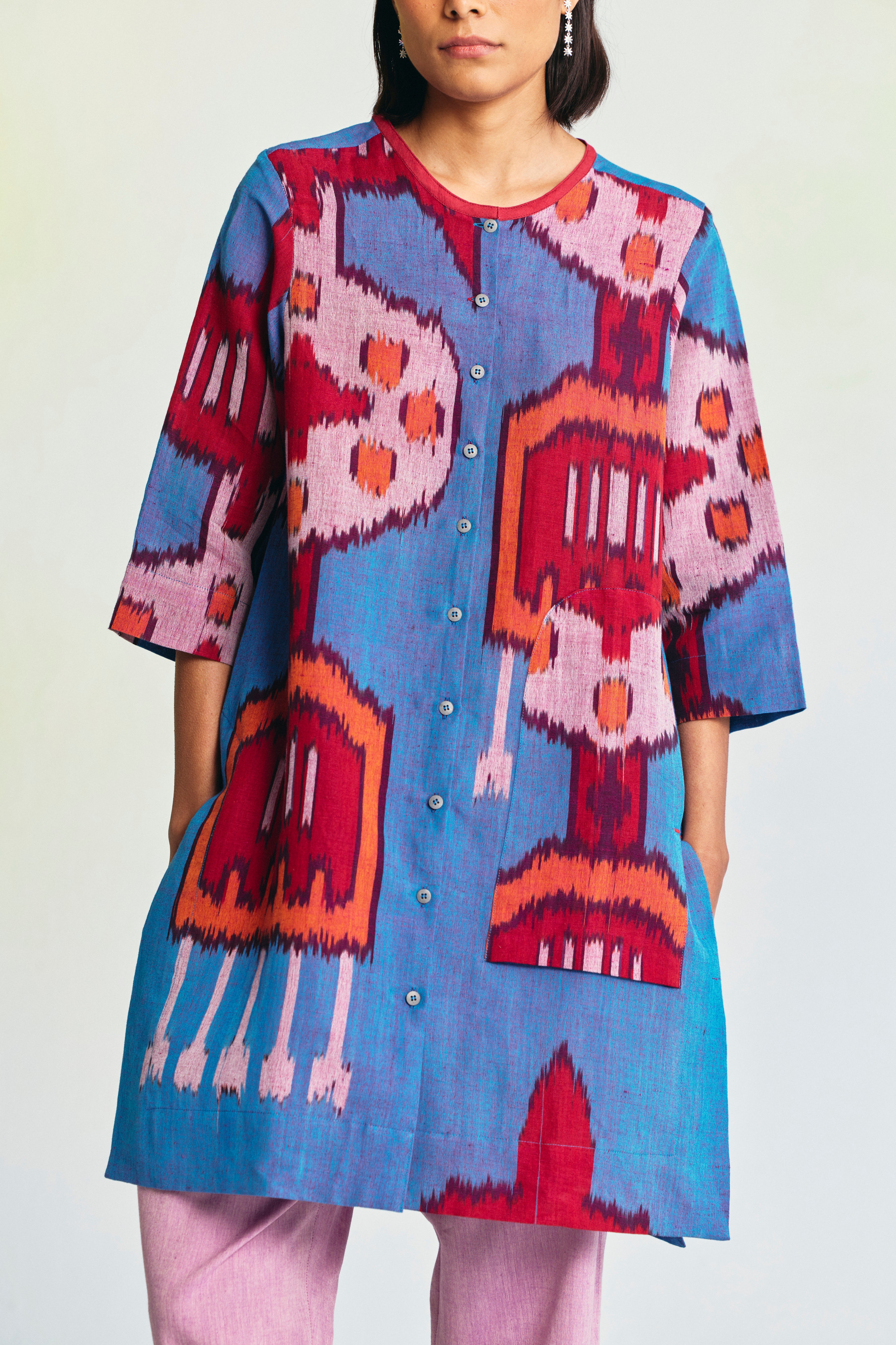 IXCHEL LINEN LONG TUNIC