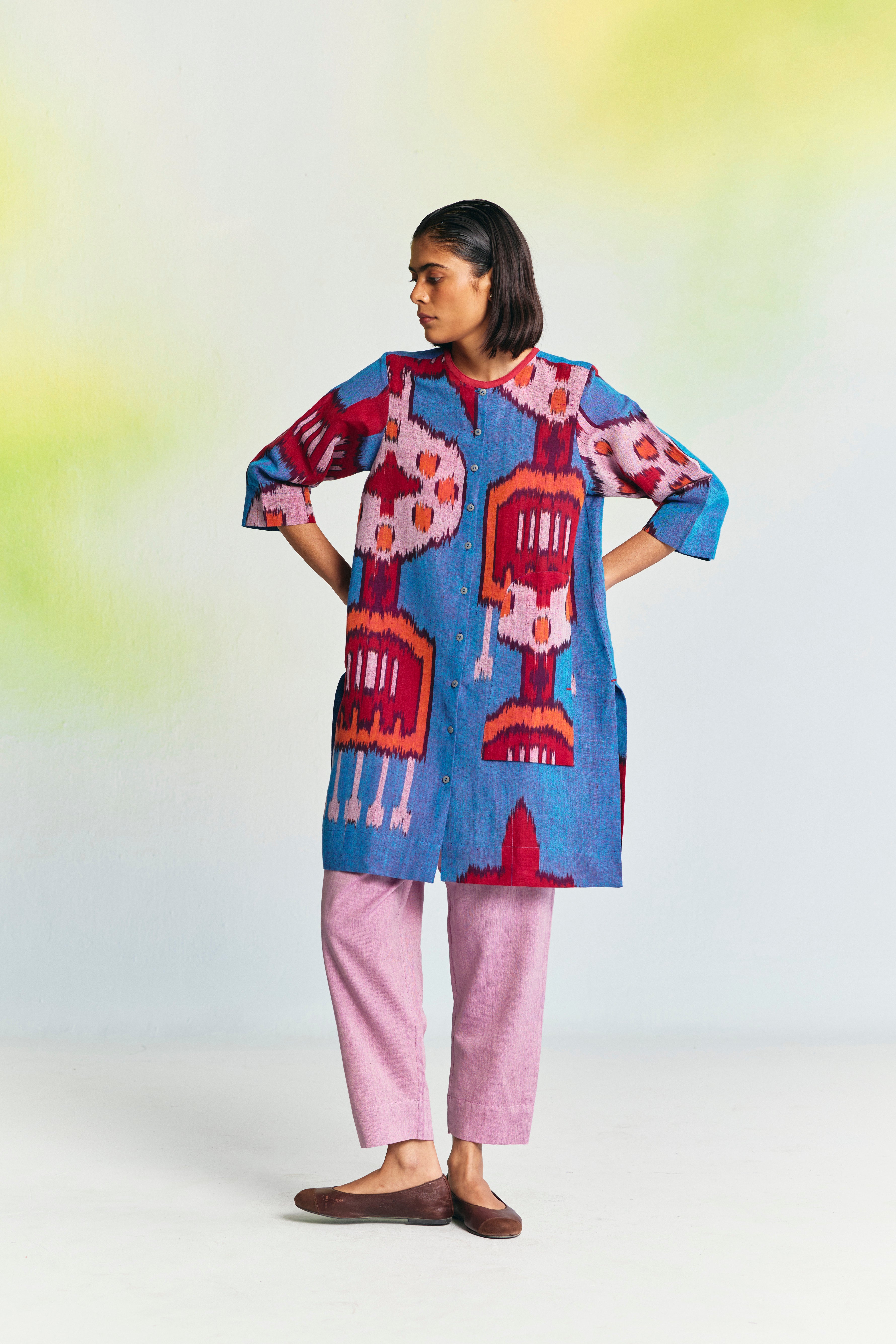 IXCHEL LINEN LONG TUNIC CO-ORD