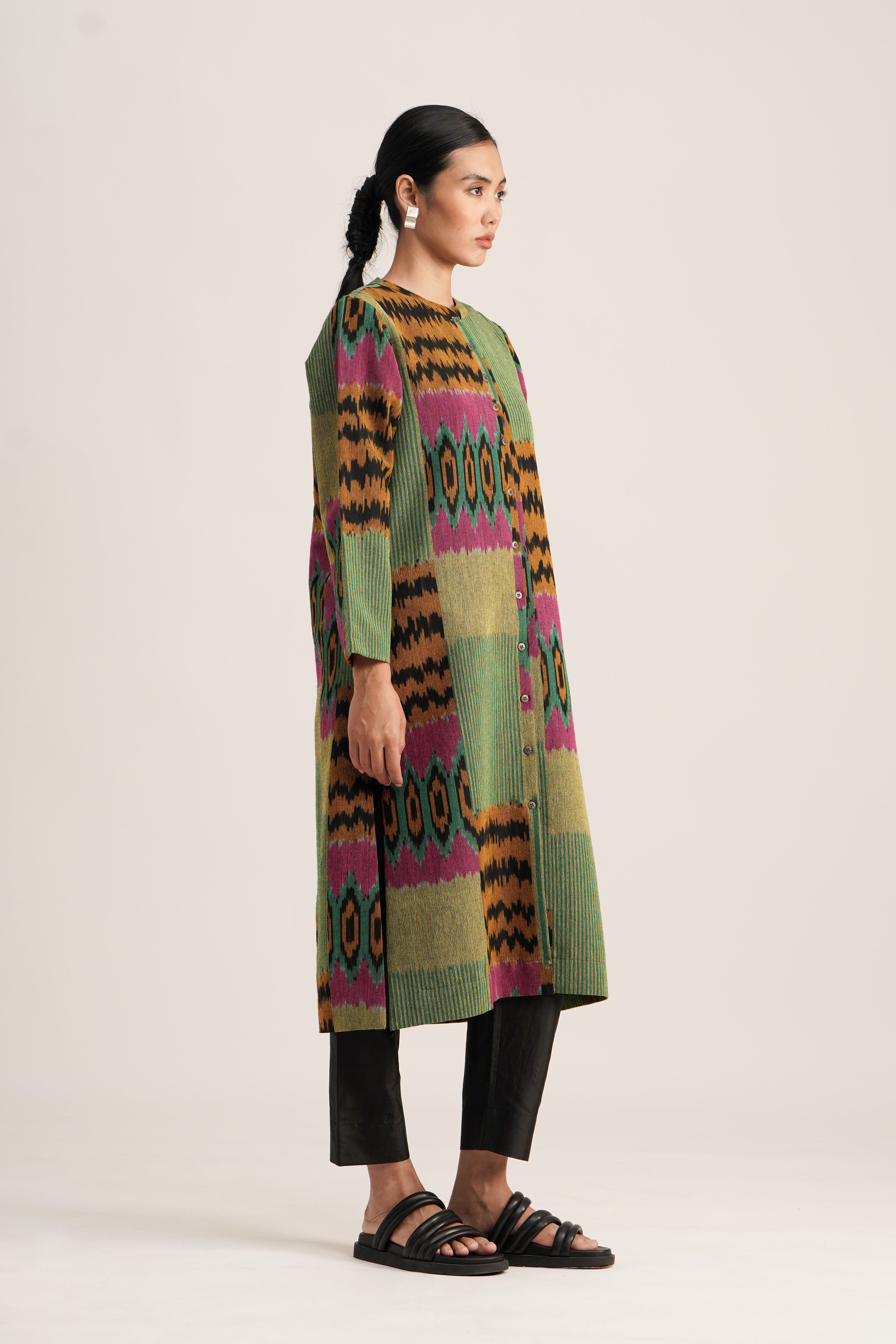 LAYA WOOL OPEN LONG JACKET