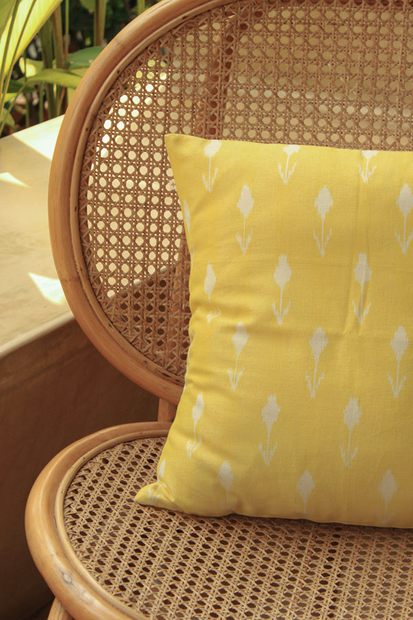 YELLOW BUD CUSHION COVER