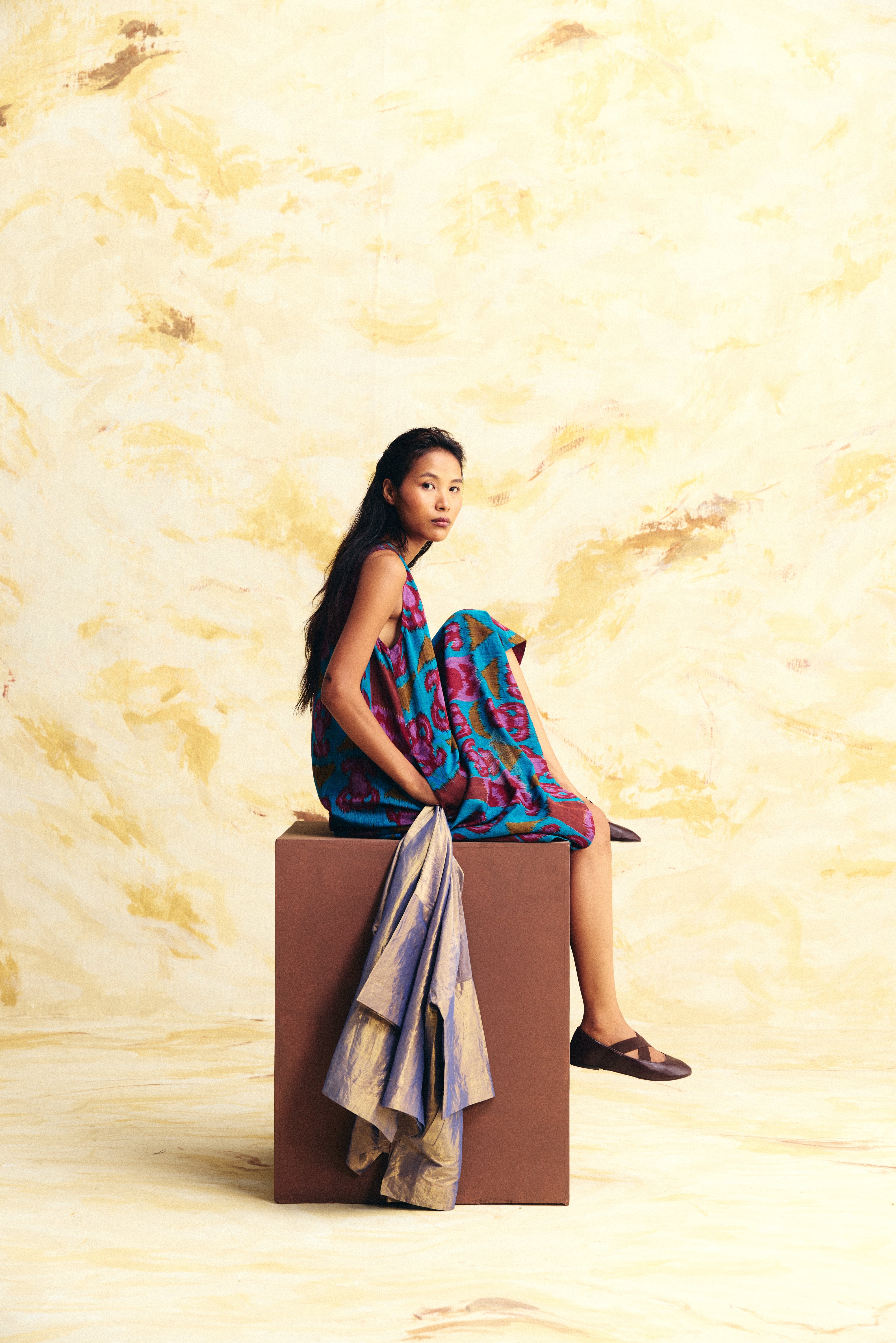 CURRENT LINEN SLEVELESS DRESS