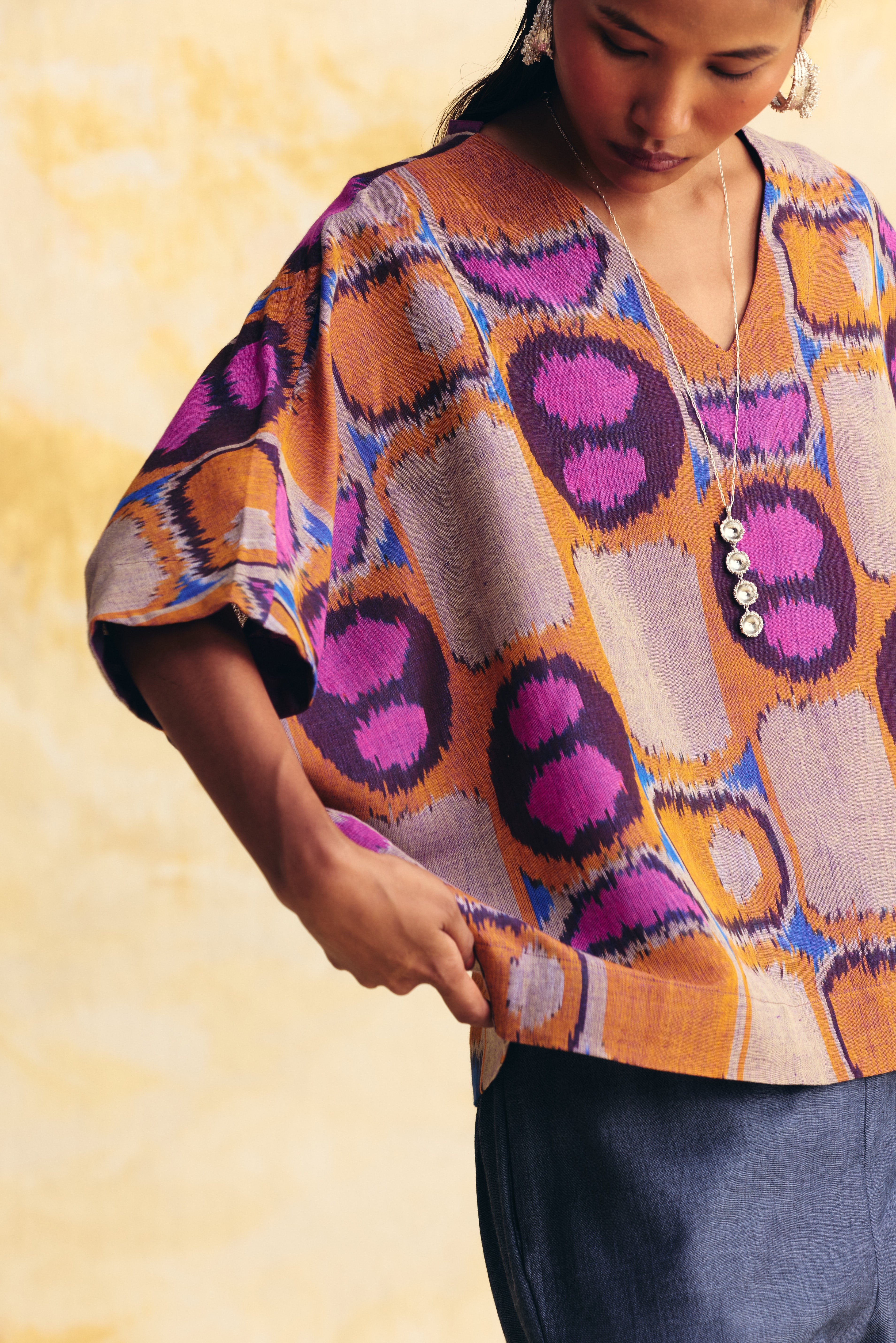 TRANSIT LINEN INVERTED TRAPEZE TOP CO-ORD
