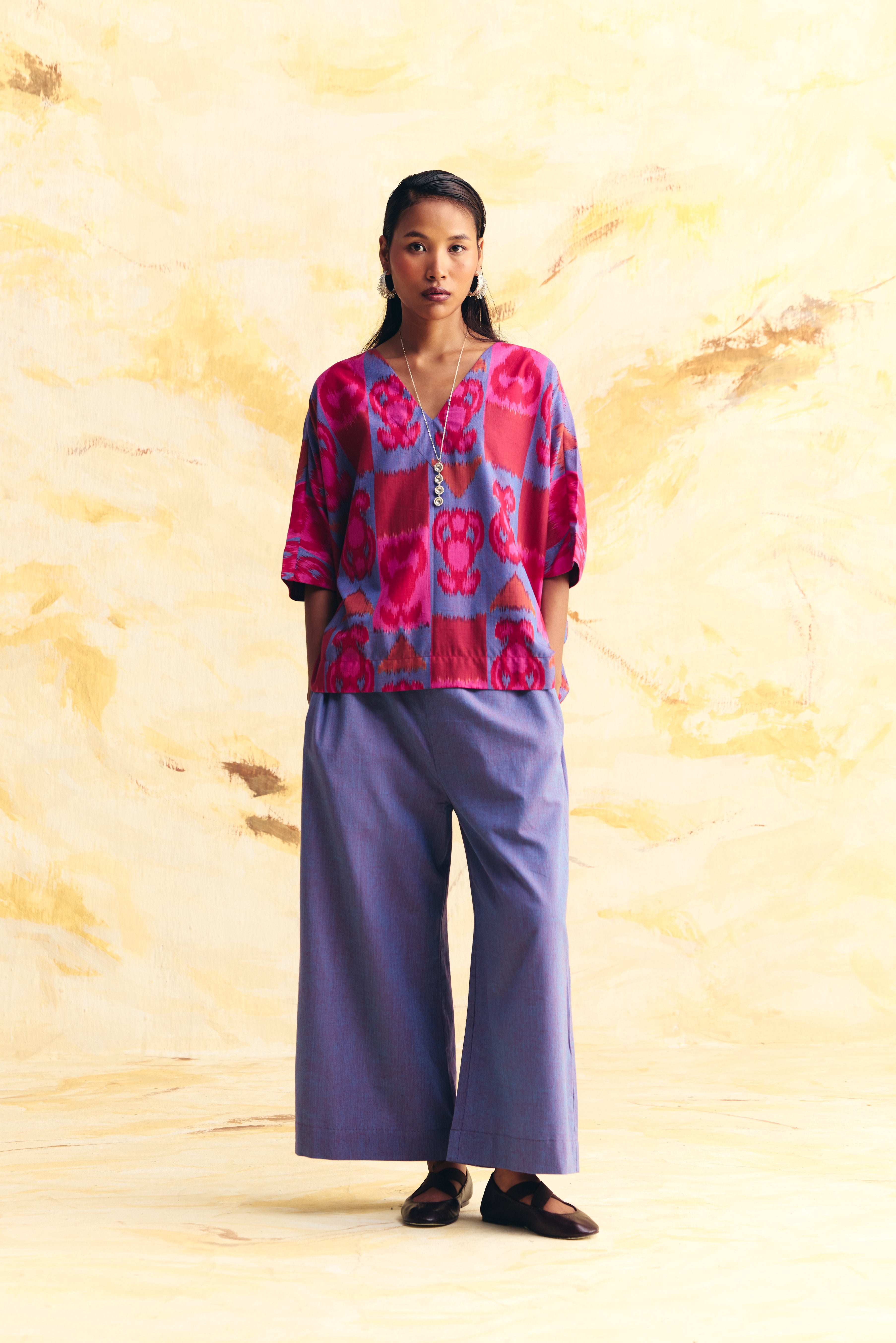 ETHEREAL V NECK TOP CO-ORD