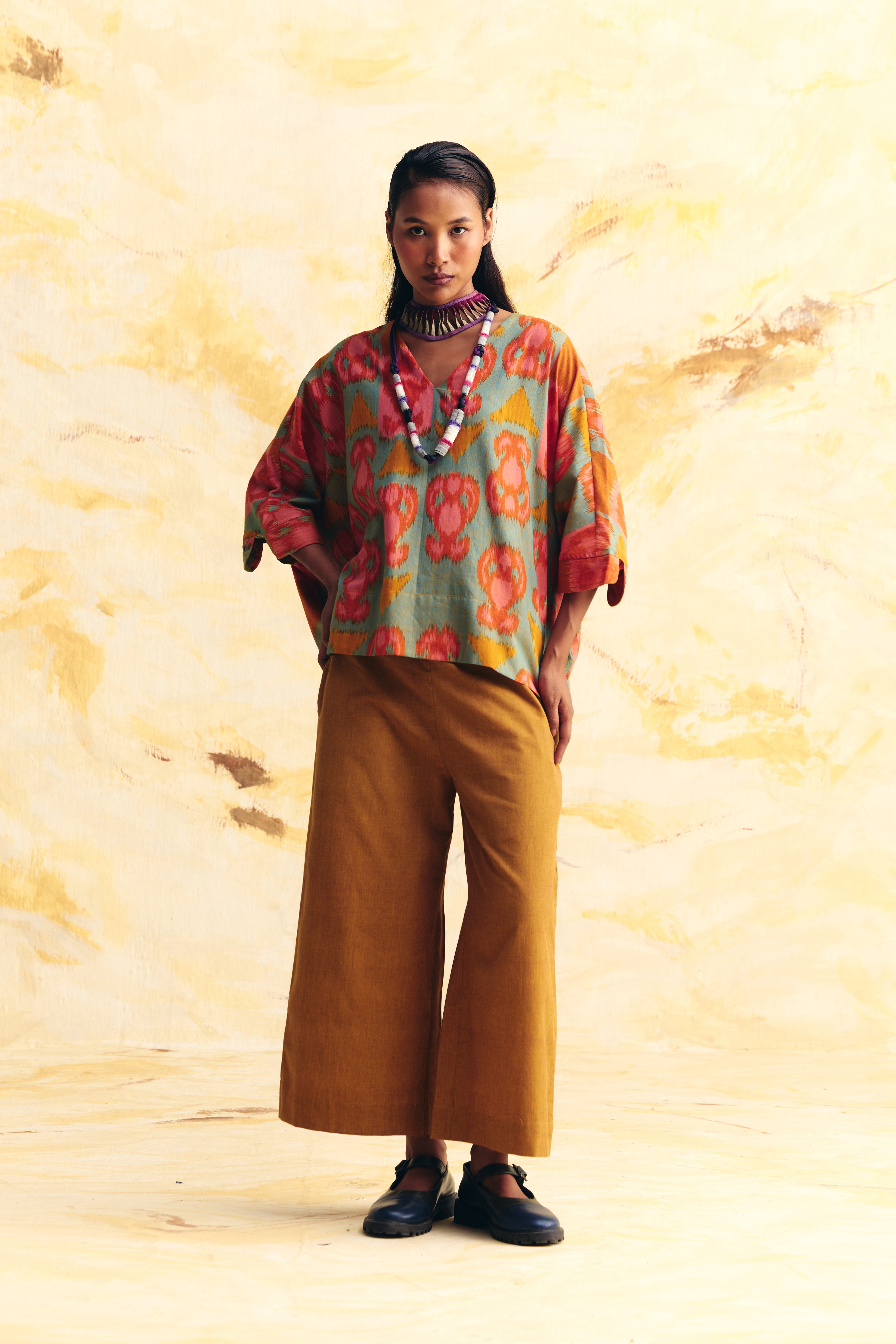 EMBER DOLMAN BUTTON CUFF TOP CO-ORD