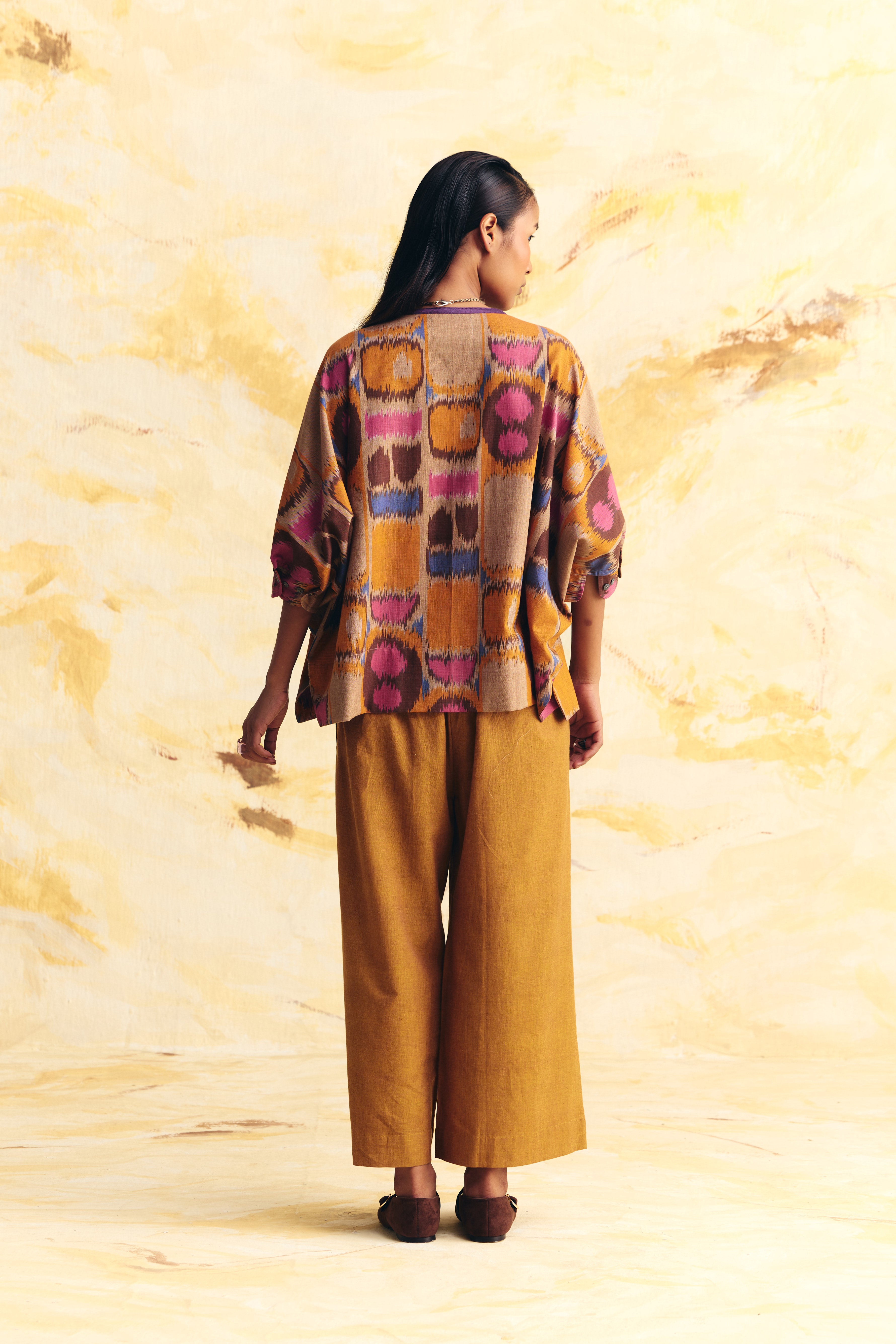 THERMAL DOLMAN BUTTON CUFF TOP CO-ORD