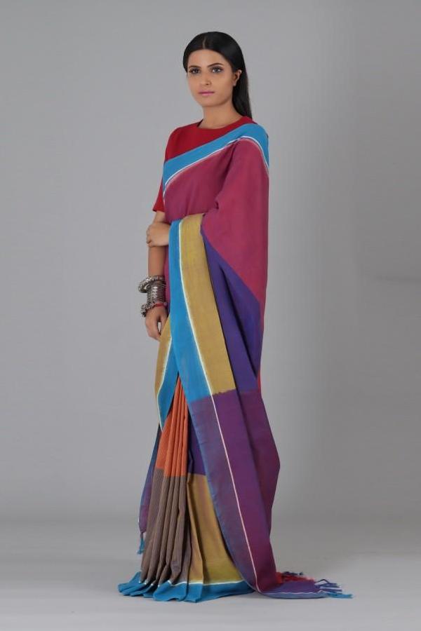 Multi Colour Cotton Saree
