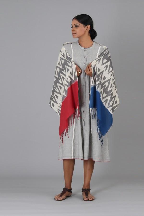 Grey Zig Zag Stole