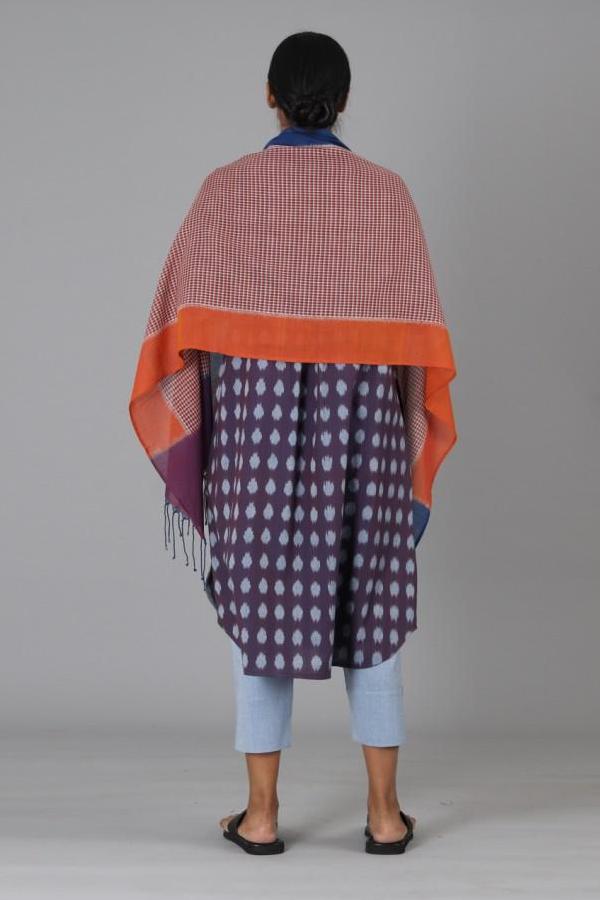 Yellow Check  Stole