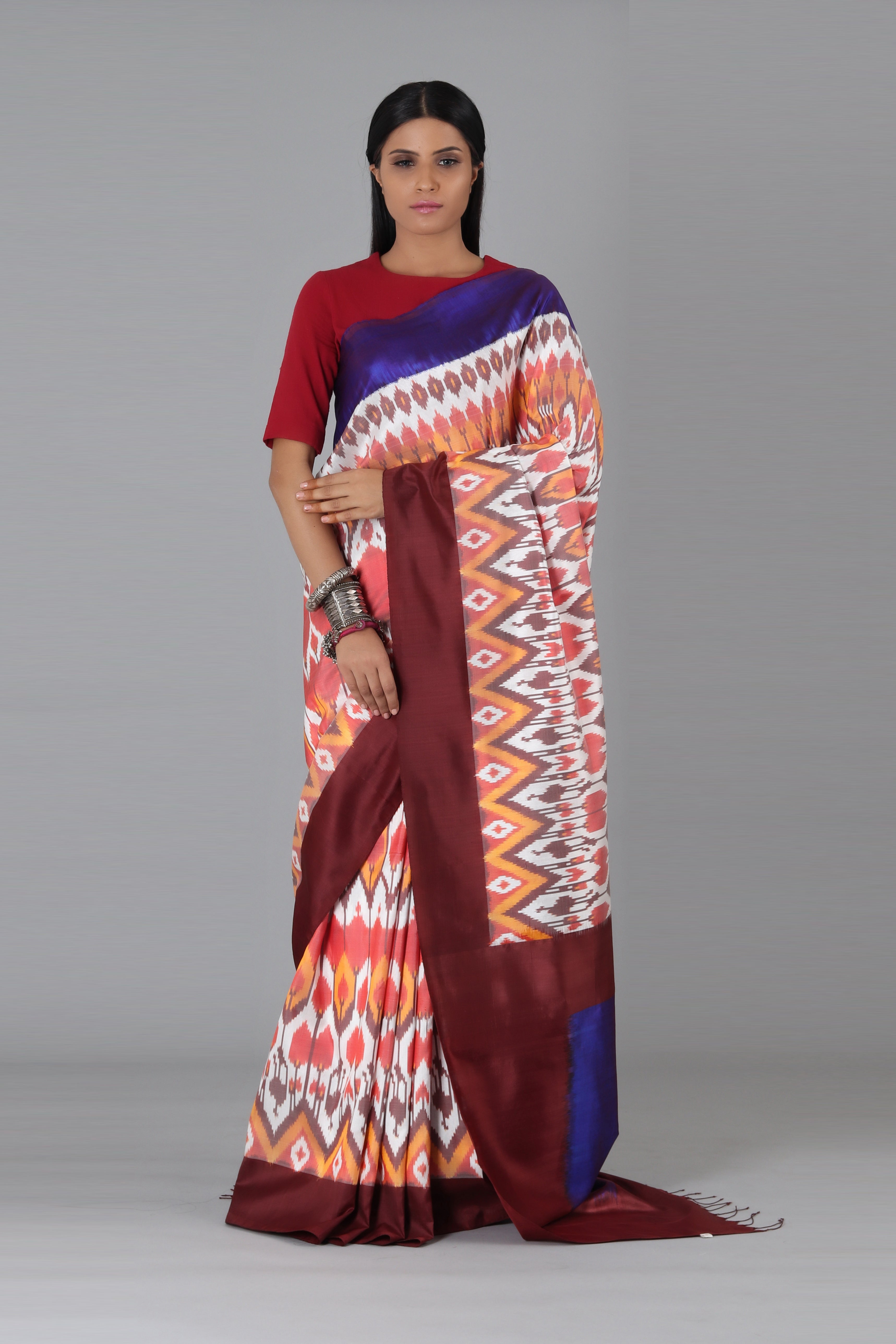 All Over Ikat Silk Saree