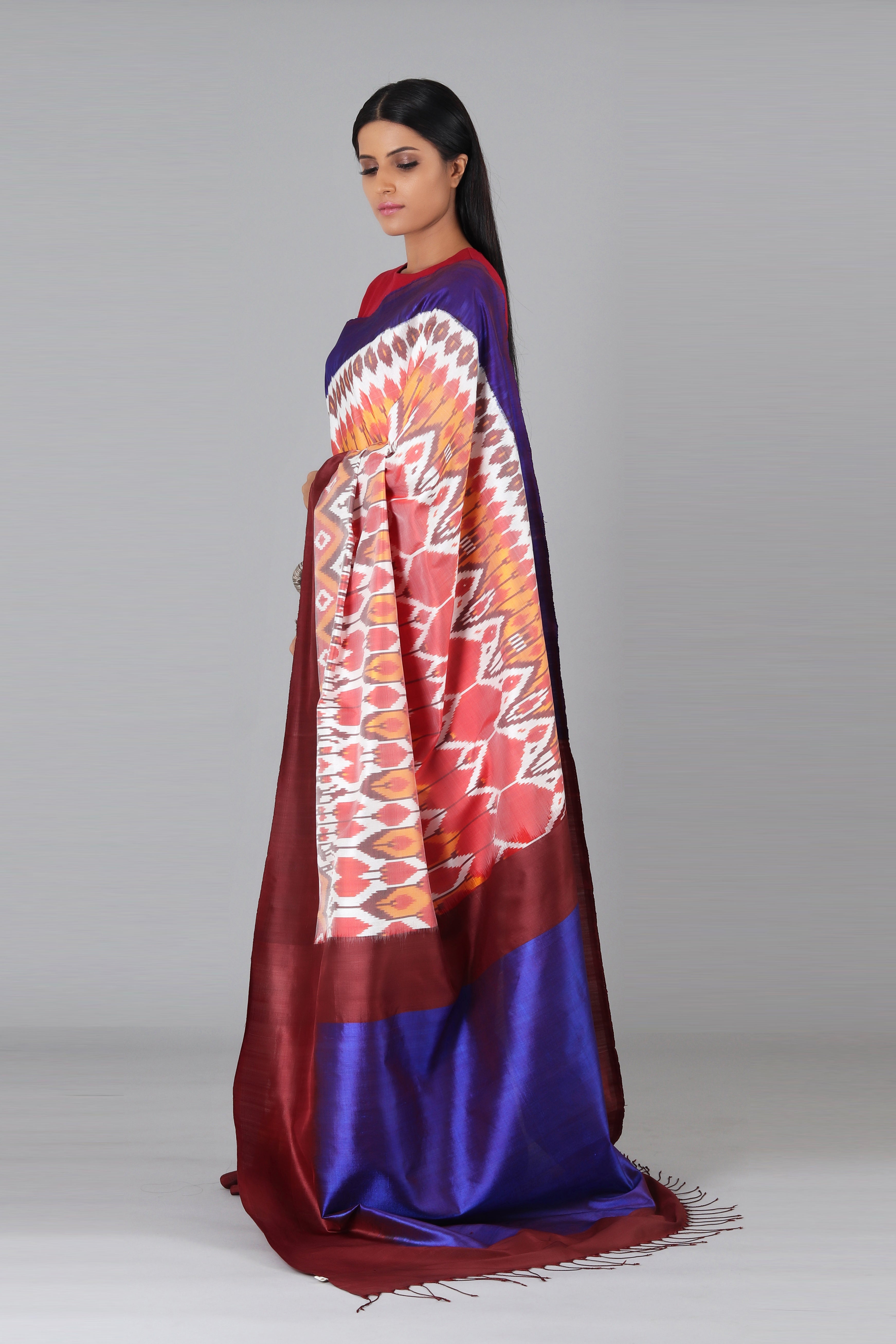 All Over Ikat Silk Saree