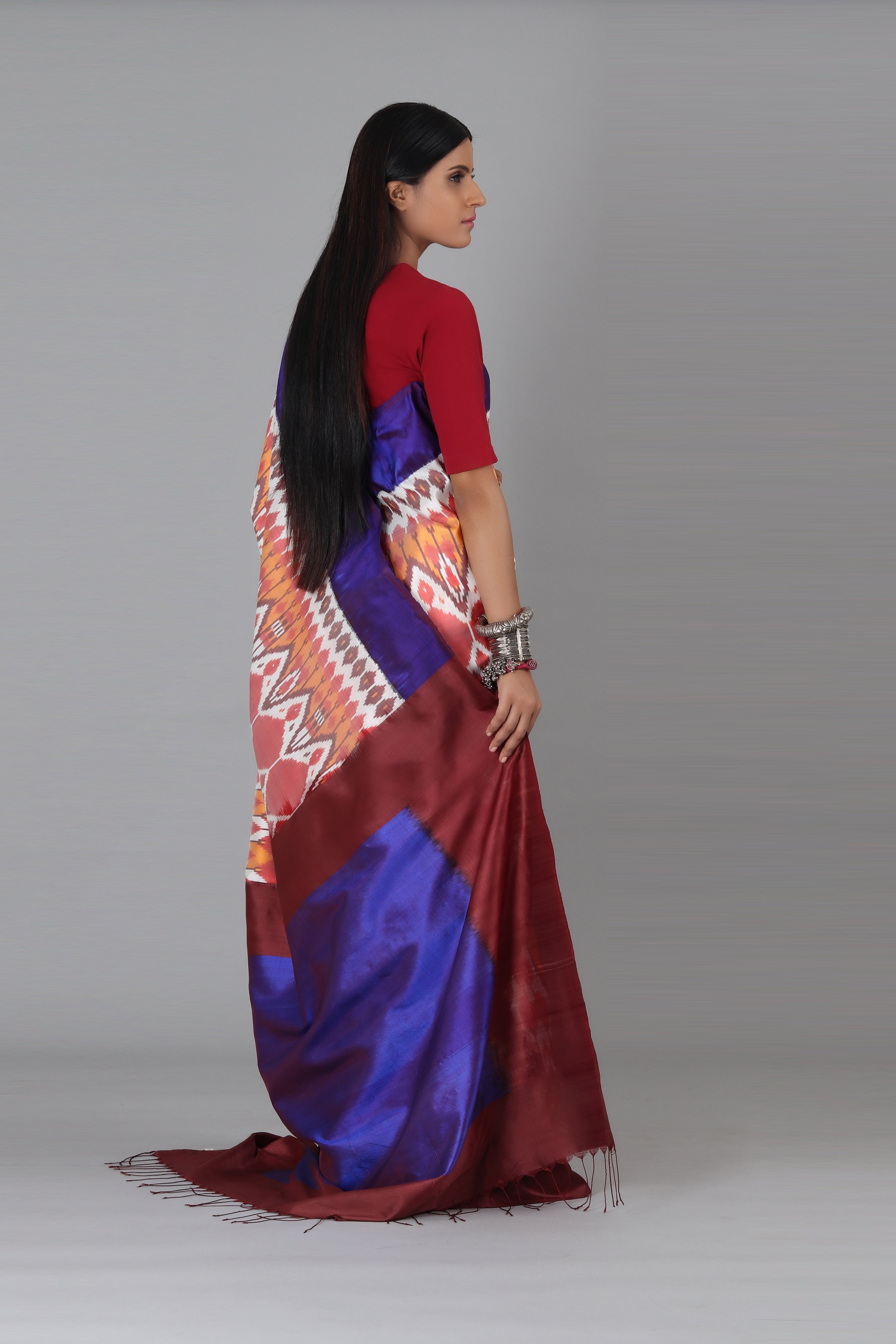 All Over Ikat Silk Saree
