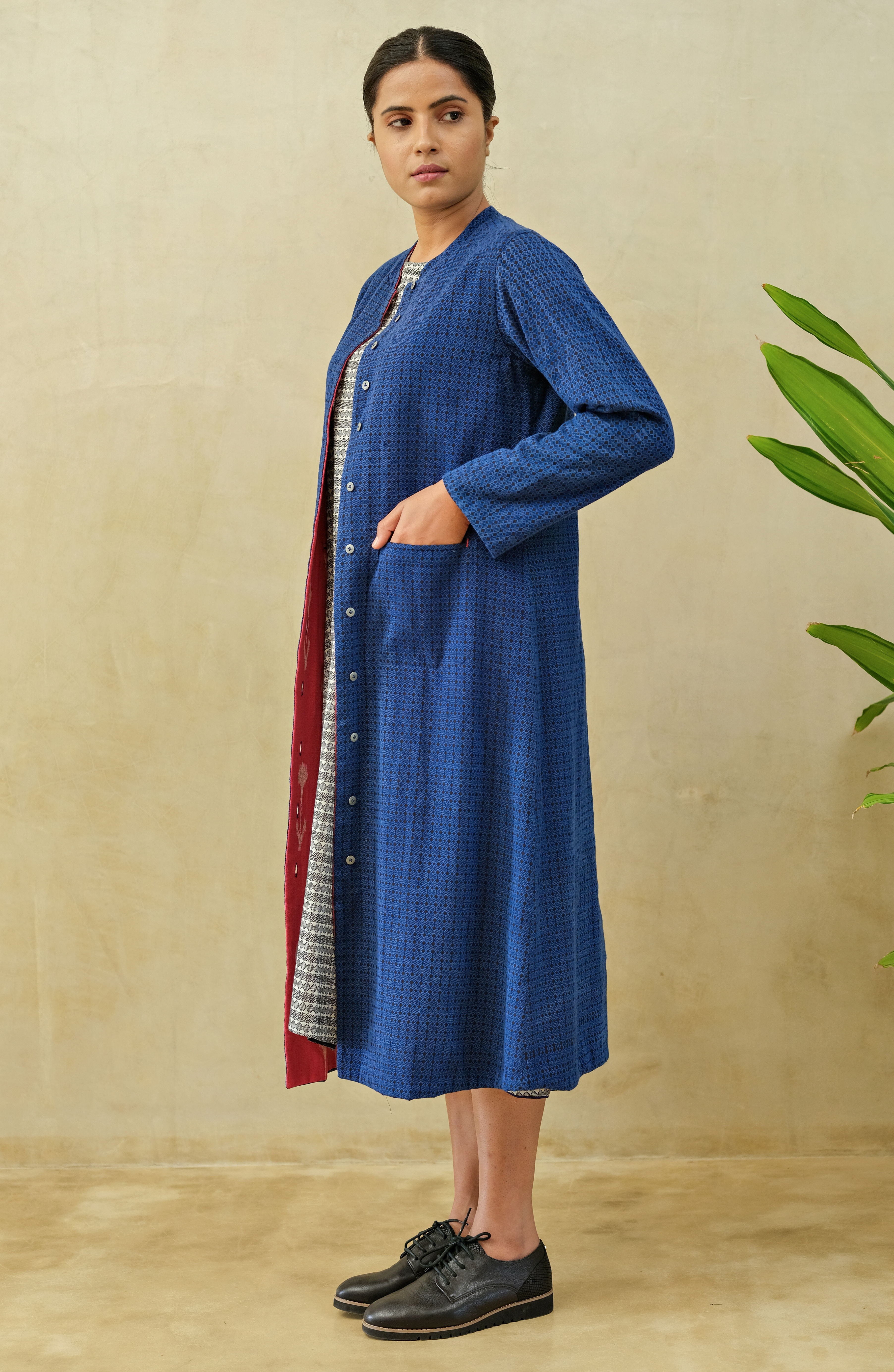 Azure Reversible Long Jacket