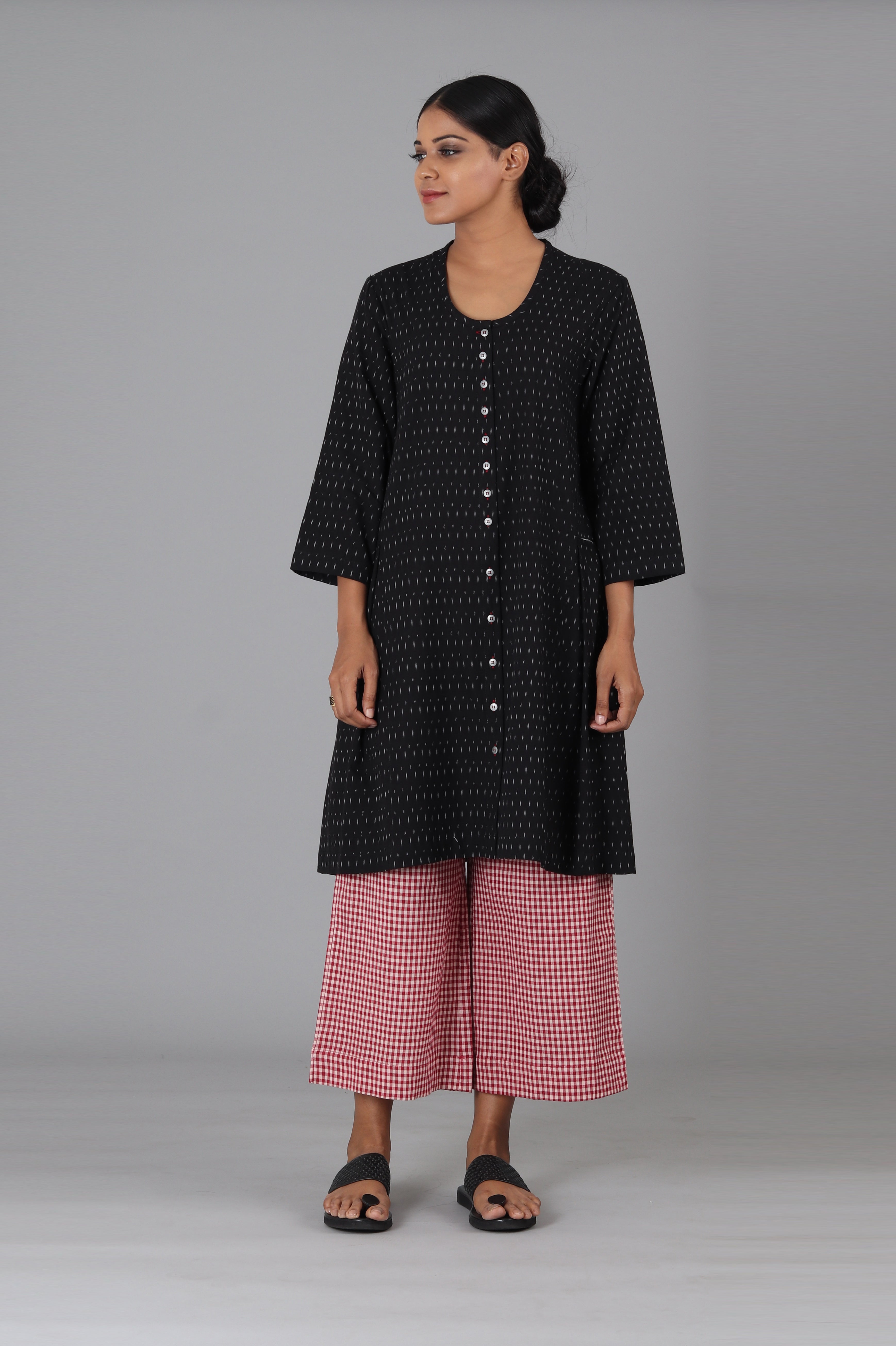 Black Drops Short Kurta