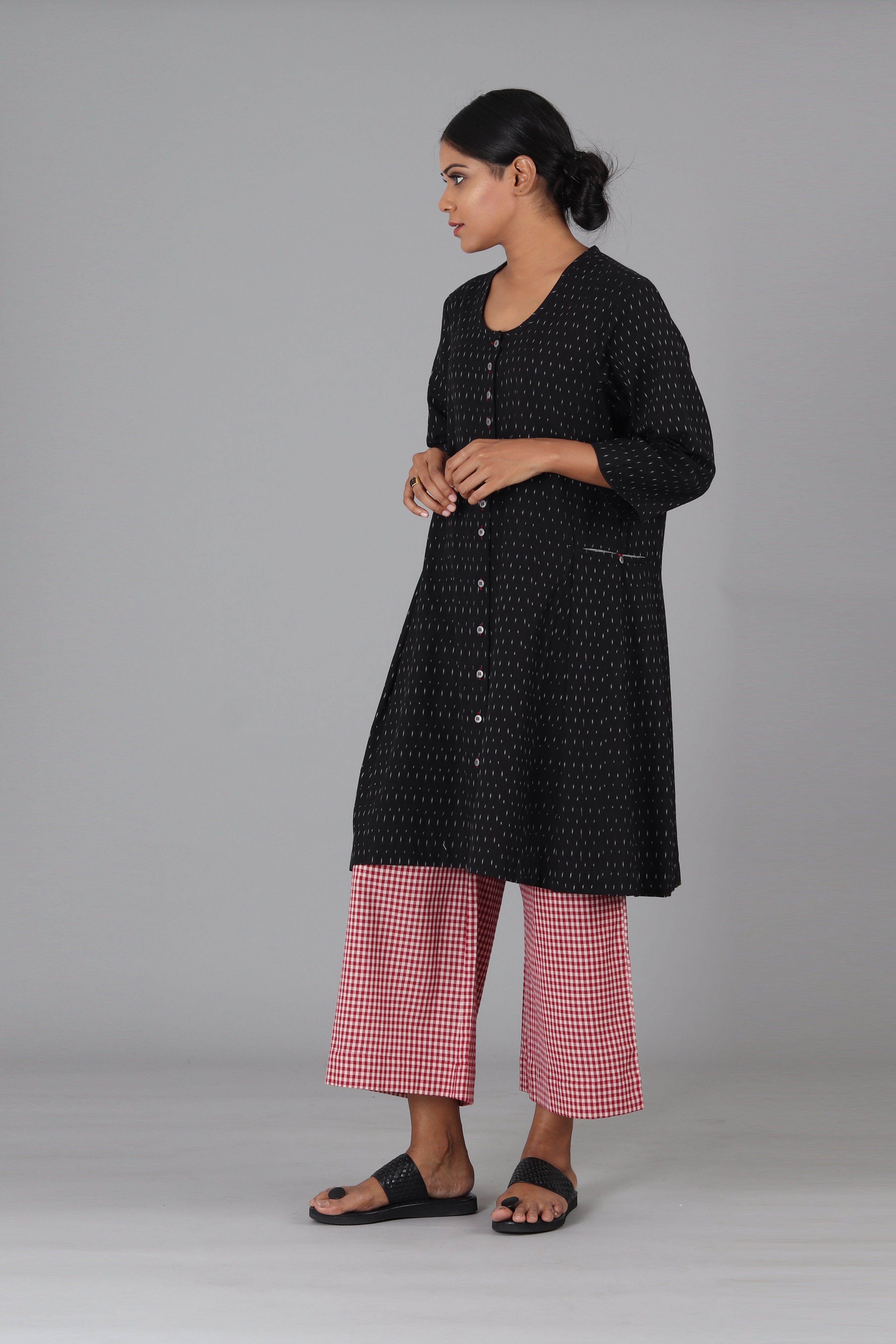 Black Drops Short Kurta