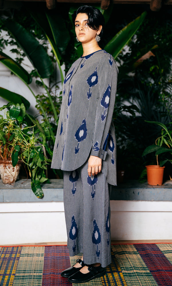 Blue Jay Woolen Button Tunic